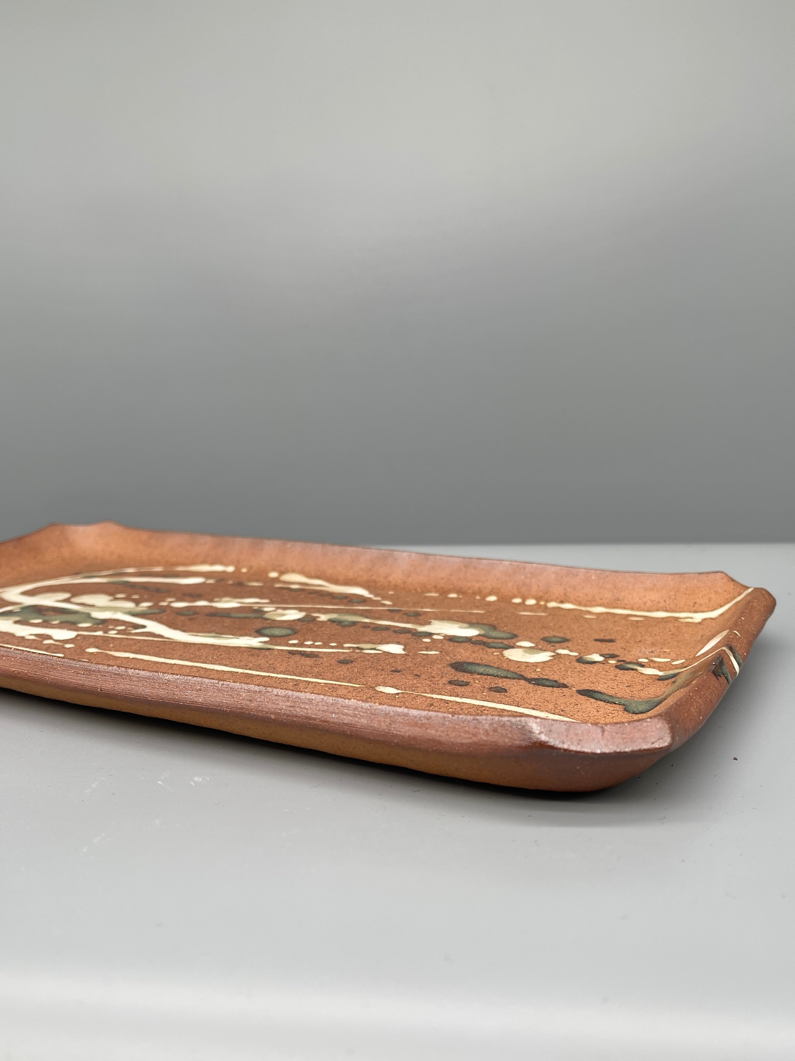 Vintage Japanese Serving Plate, Akahada Ware