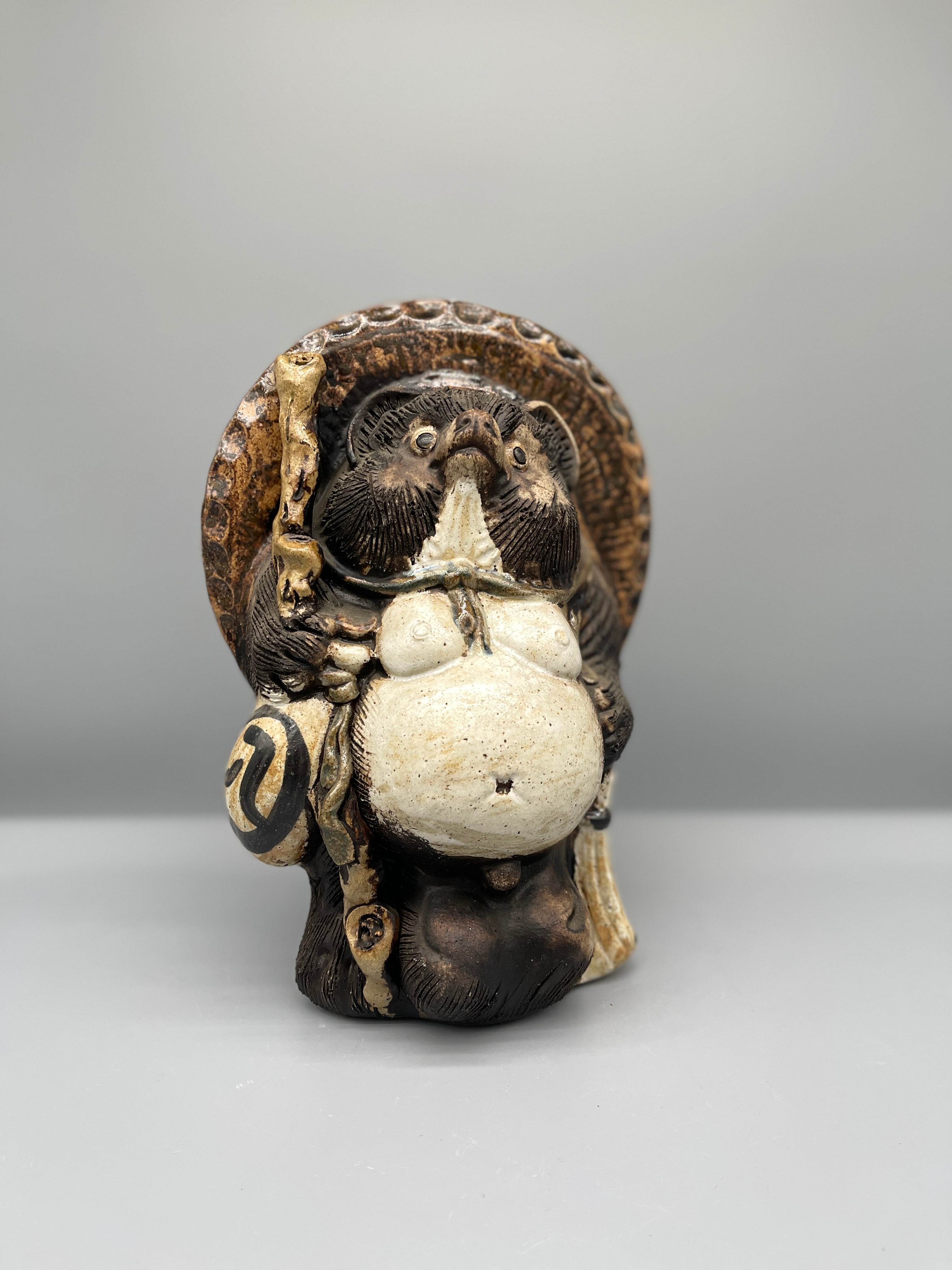 Vintage Tanuki Statue, Hand-Crafted