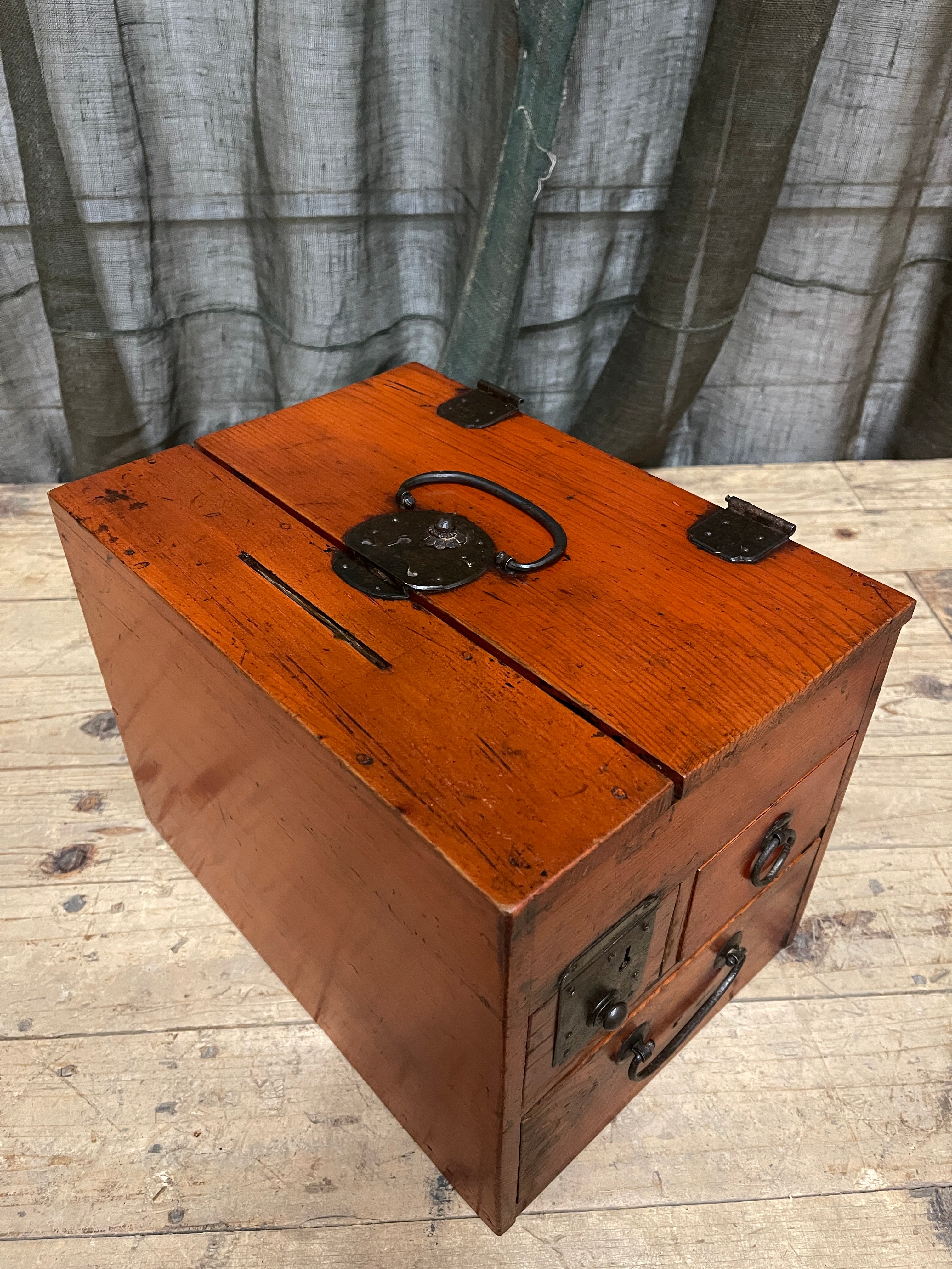 Suzuri Bako, Japanese Calligraphy Box - Elm | Meiji