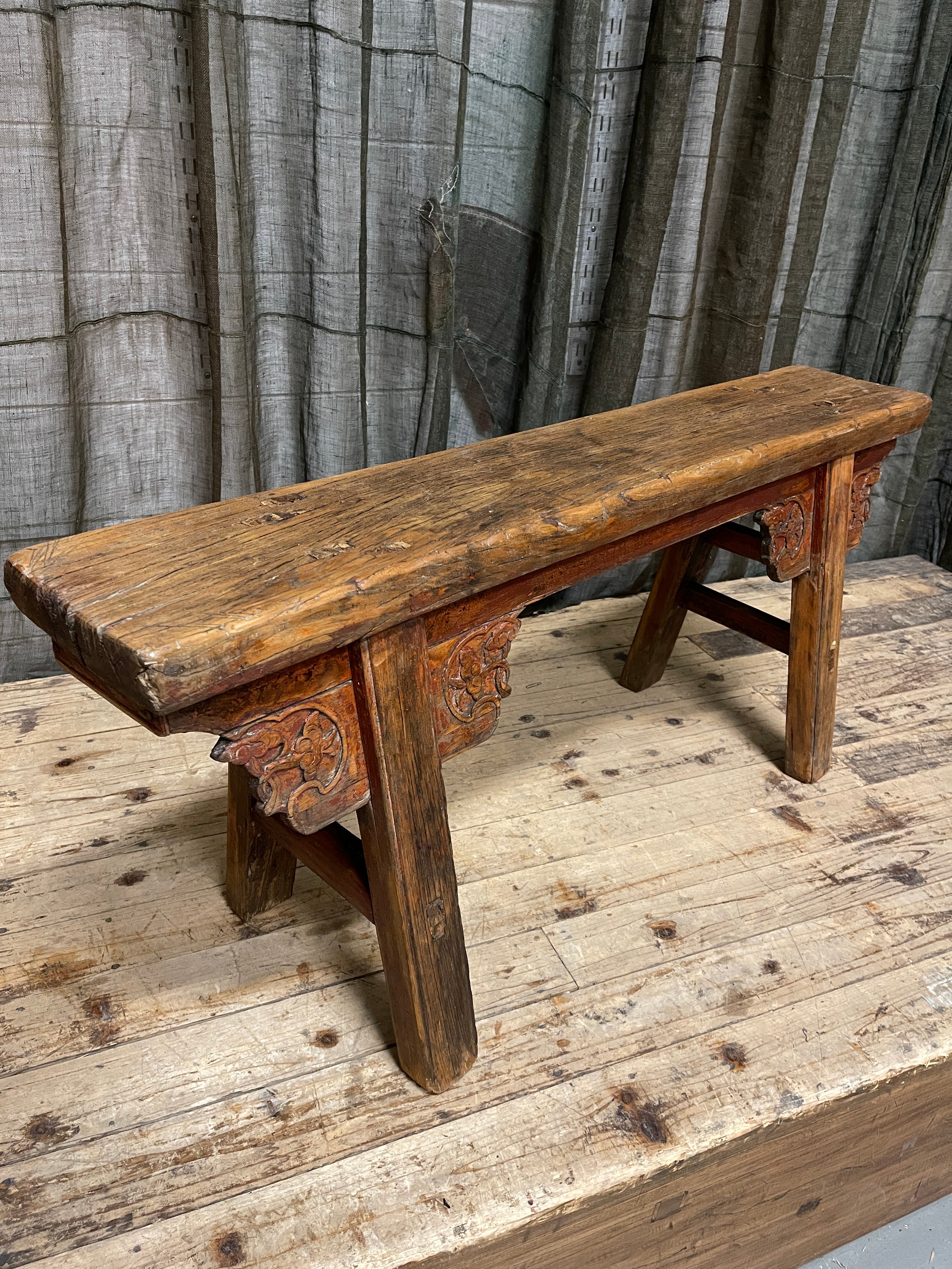 Antique Chinese Bench, Elm