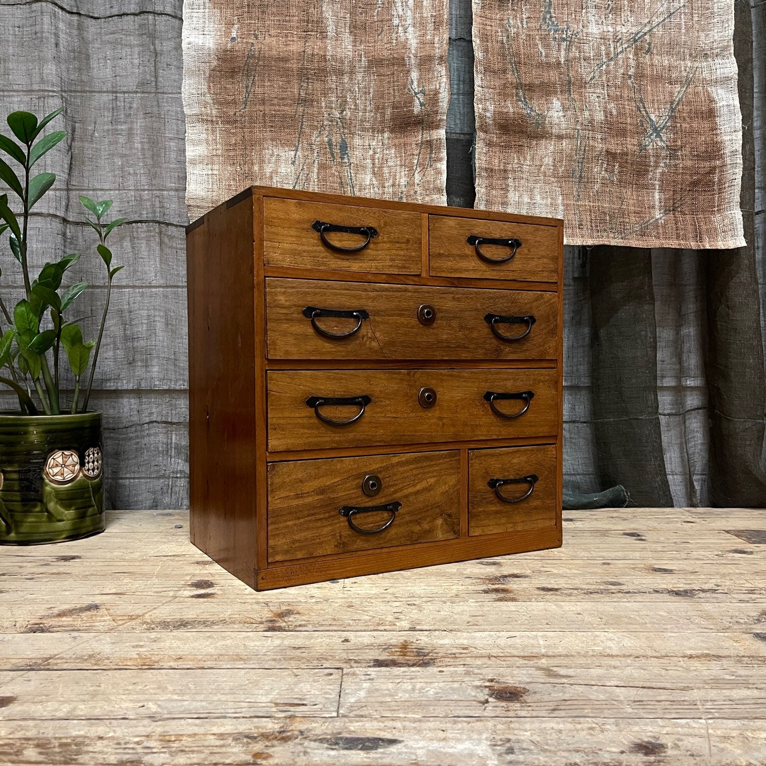 Ko Dansu, Japanese Side Cabinet - Cedar & Paulownia | c.1920
