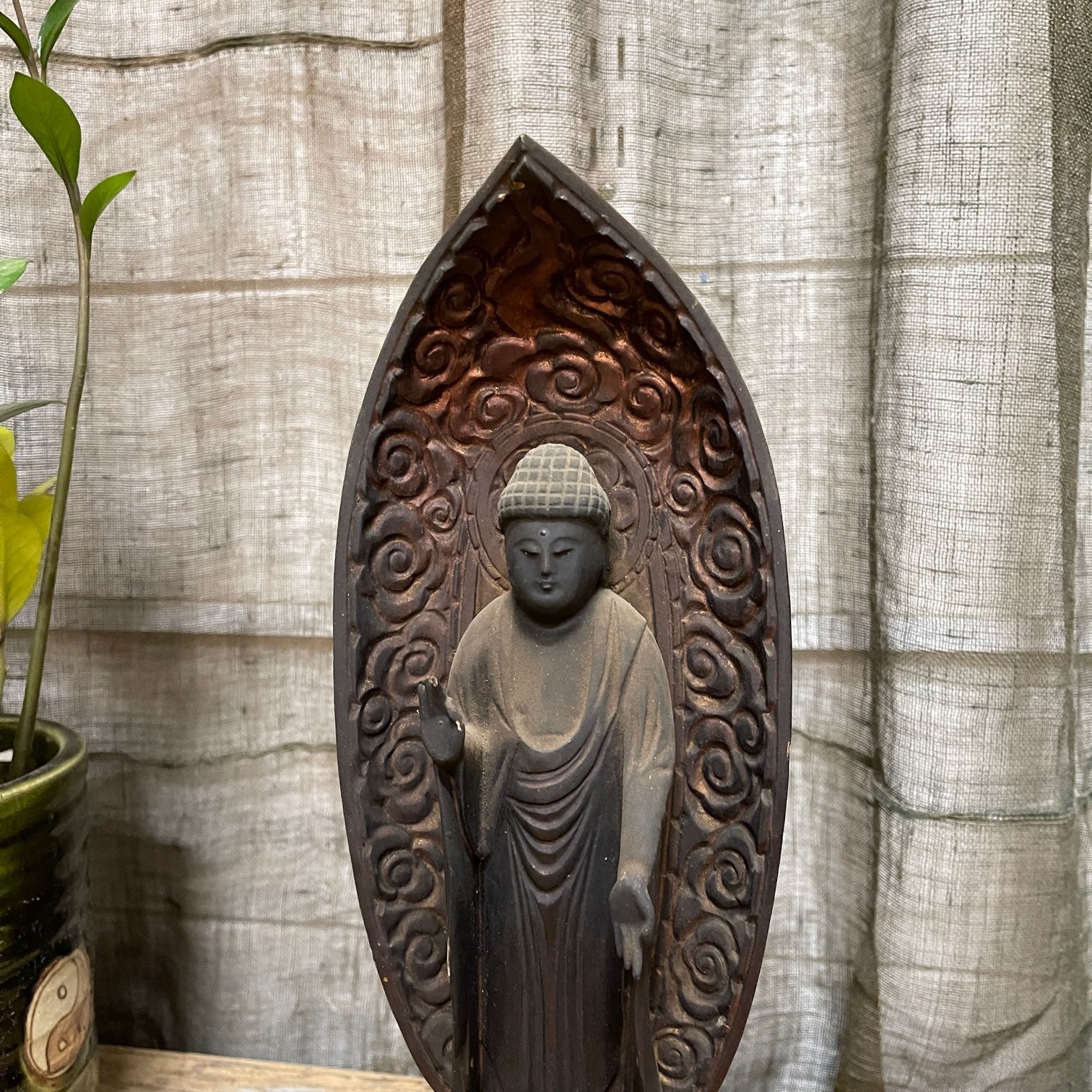 Vintage Japanese Buddha - Carved Wood | c.1950s