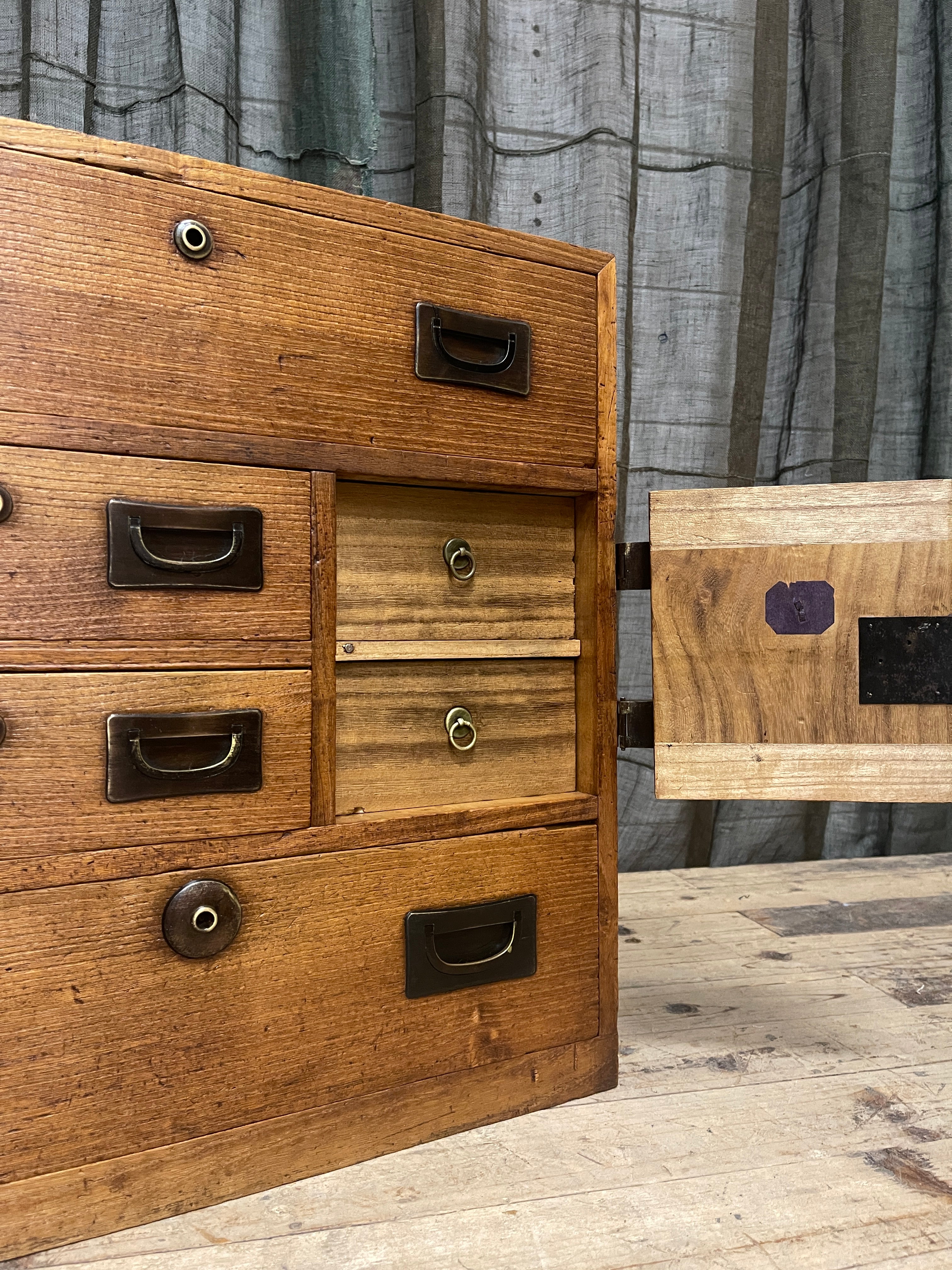 Vintage Japanese Ko Dansu Side Cabinet - Paulownia | Showa