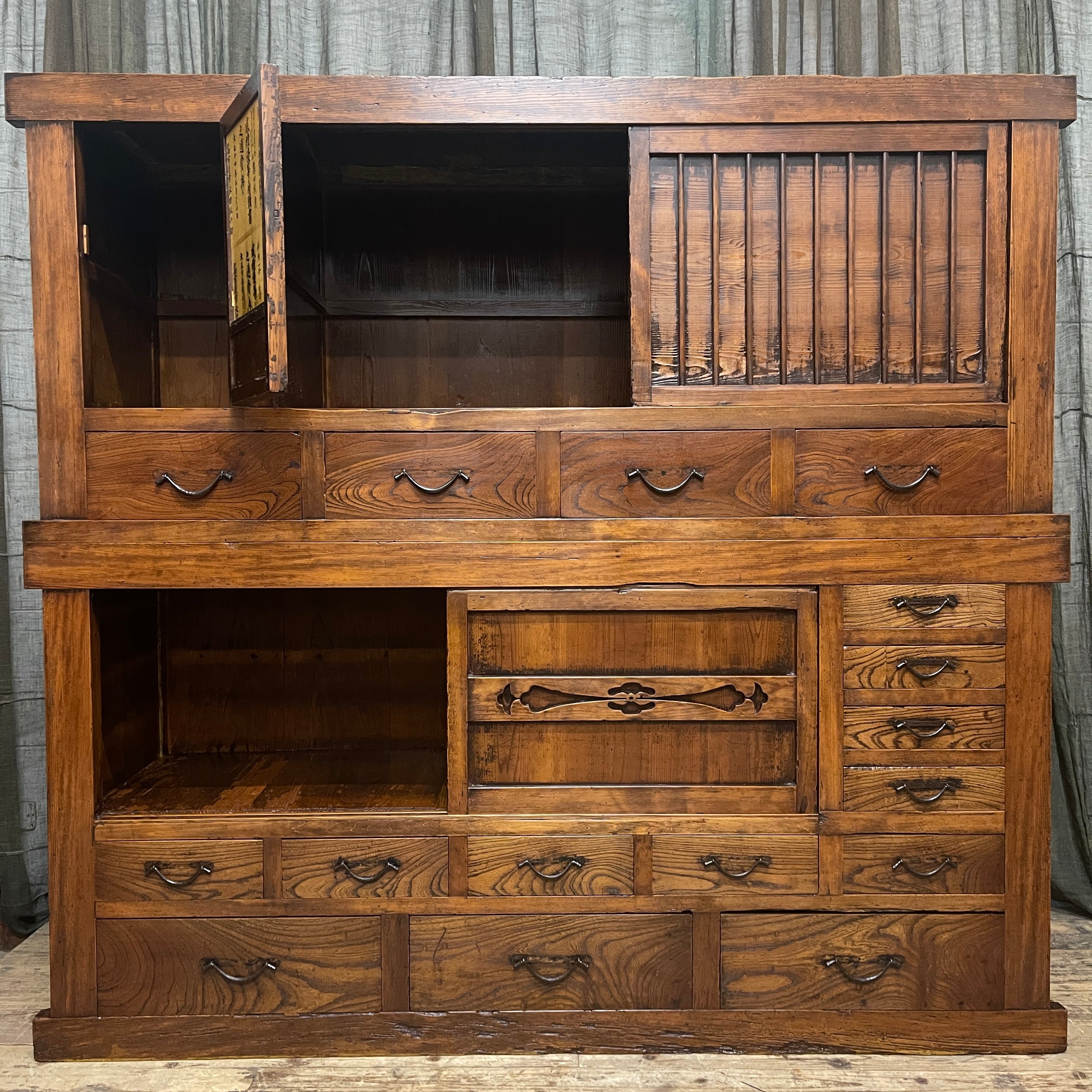 Japanese Mizuya, Kitchen Cabinet - Cedar & Cypress & Elm | Meiji