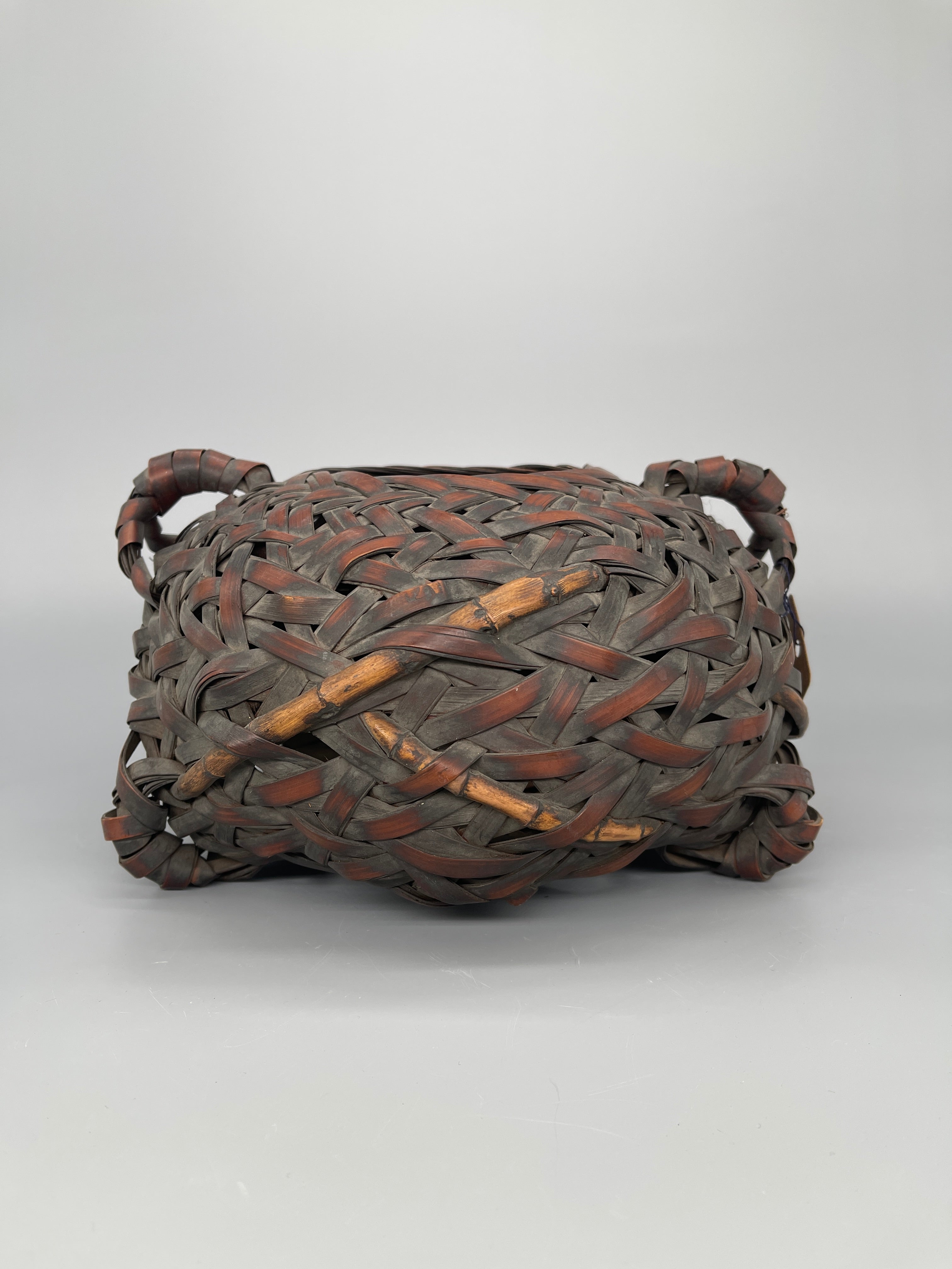 Vintage Japanese Woven Bamboo Ikebana Basket