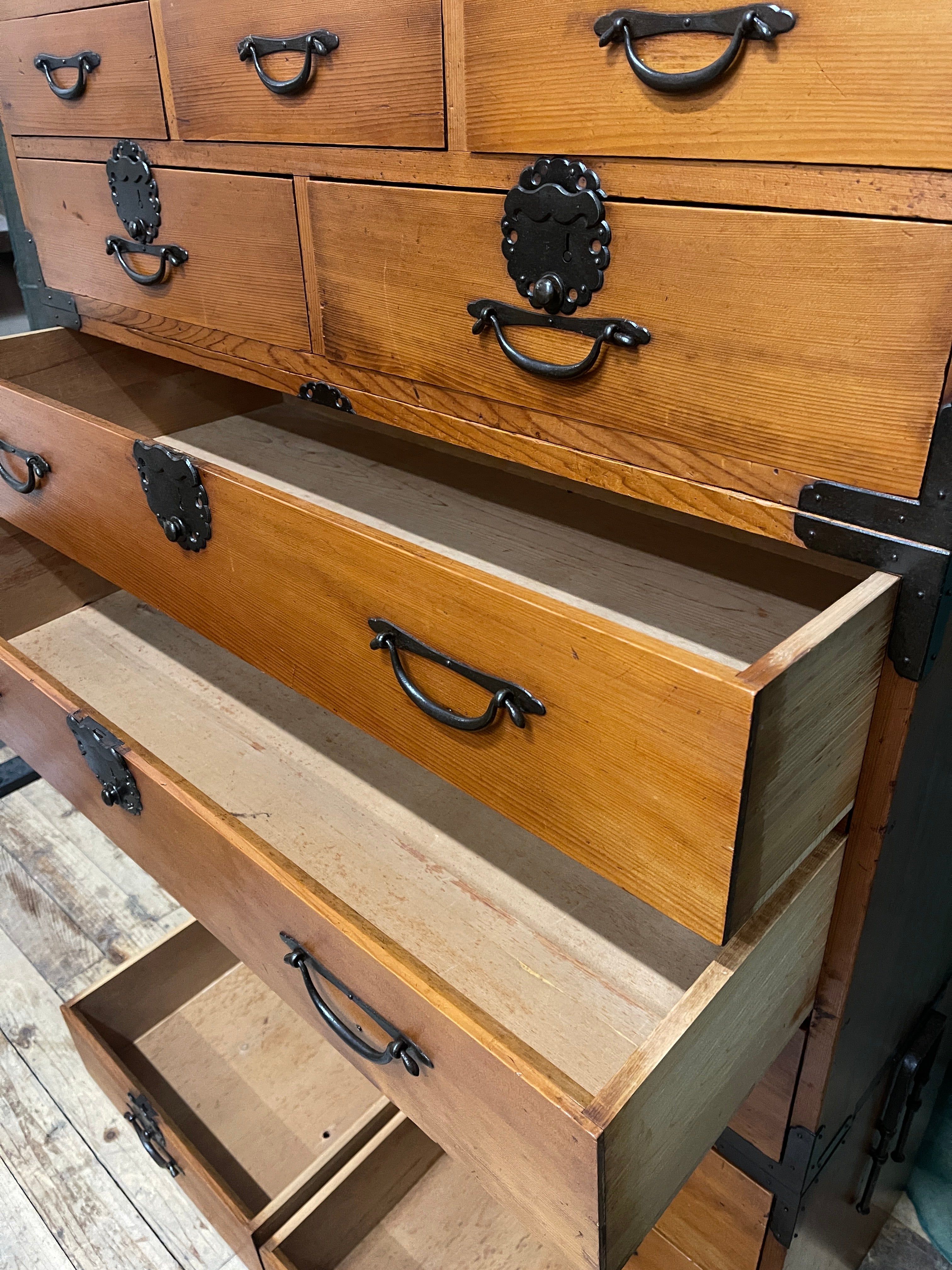Vintage Japanese Kimono Storage Chest of Drawers - Paulownia & Elm | c.1890