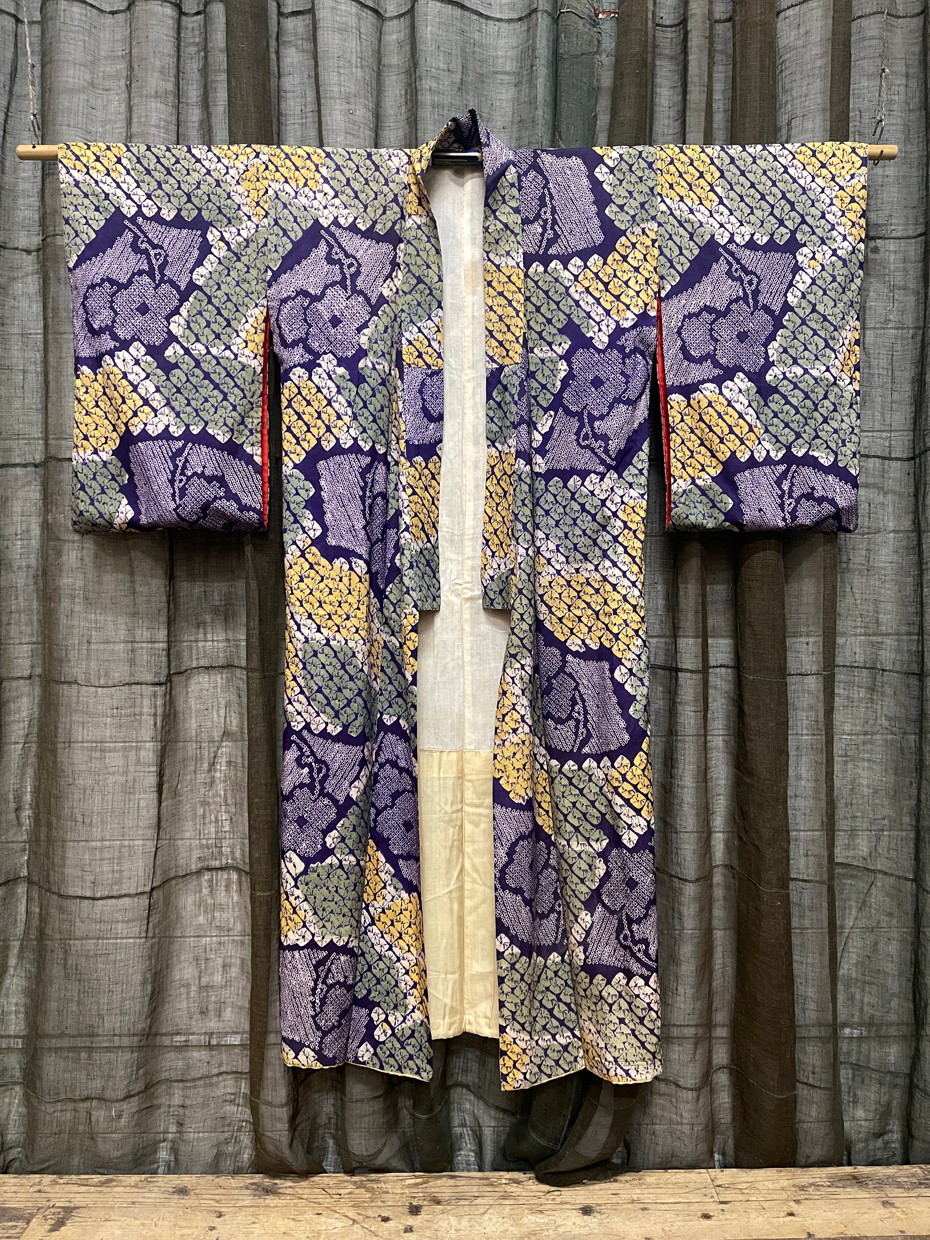Vintage Japanese Silk Kimono | Shibori, c.1930