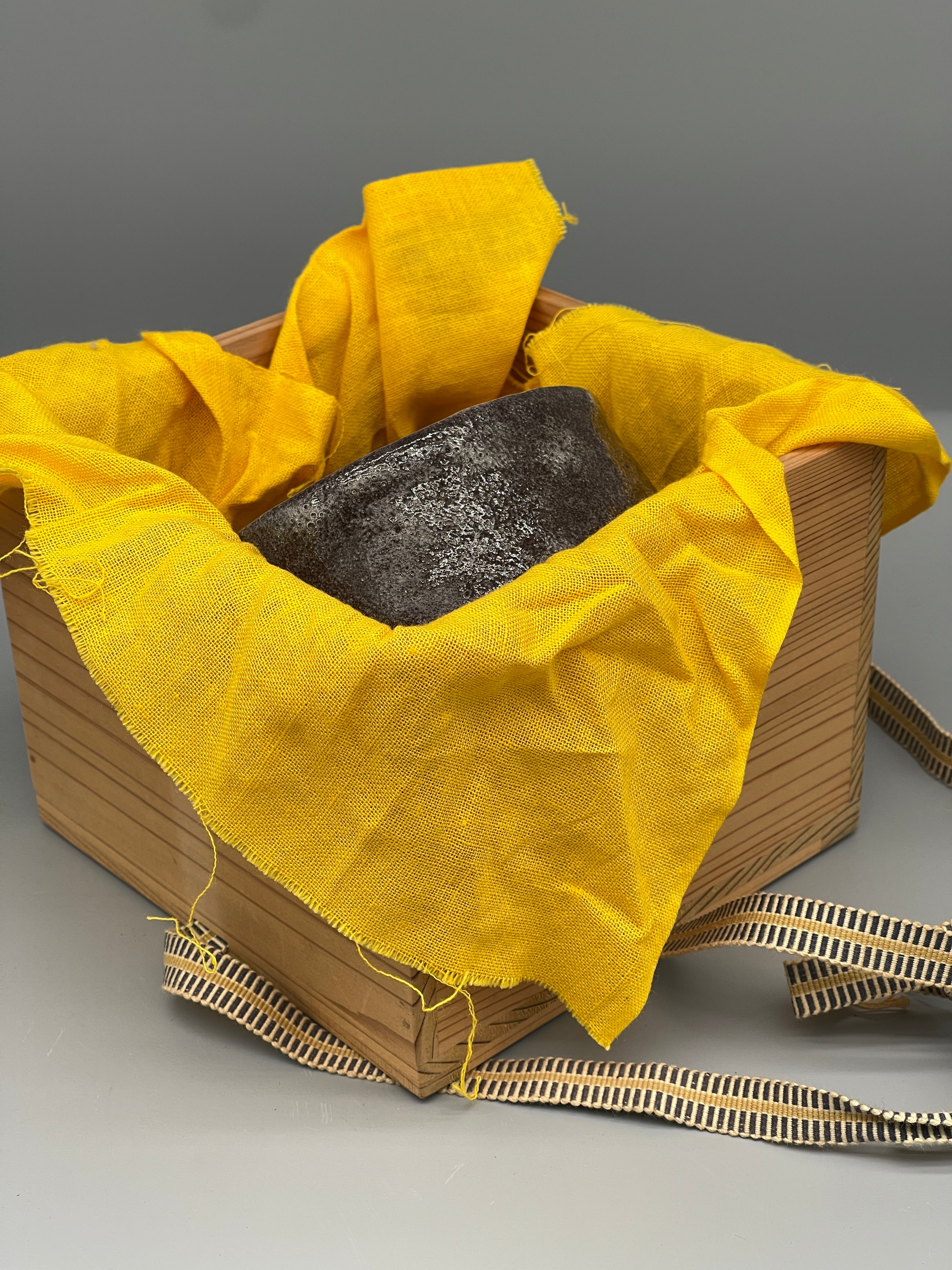 Vintage Japanese Dark Glaze Matcha Bowl, Chawan