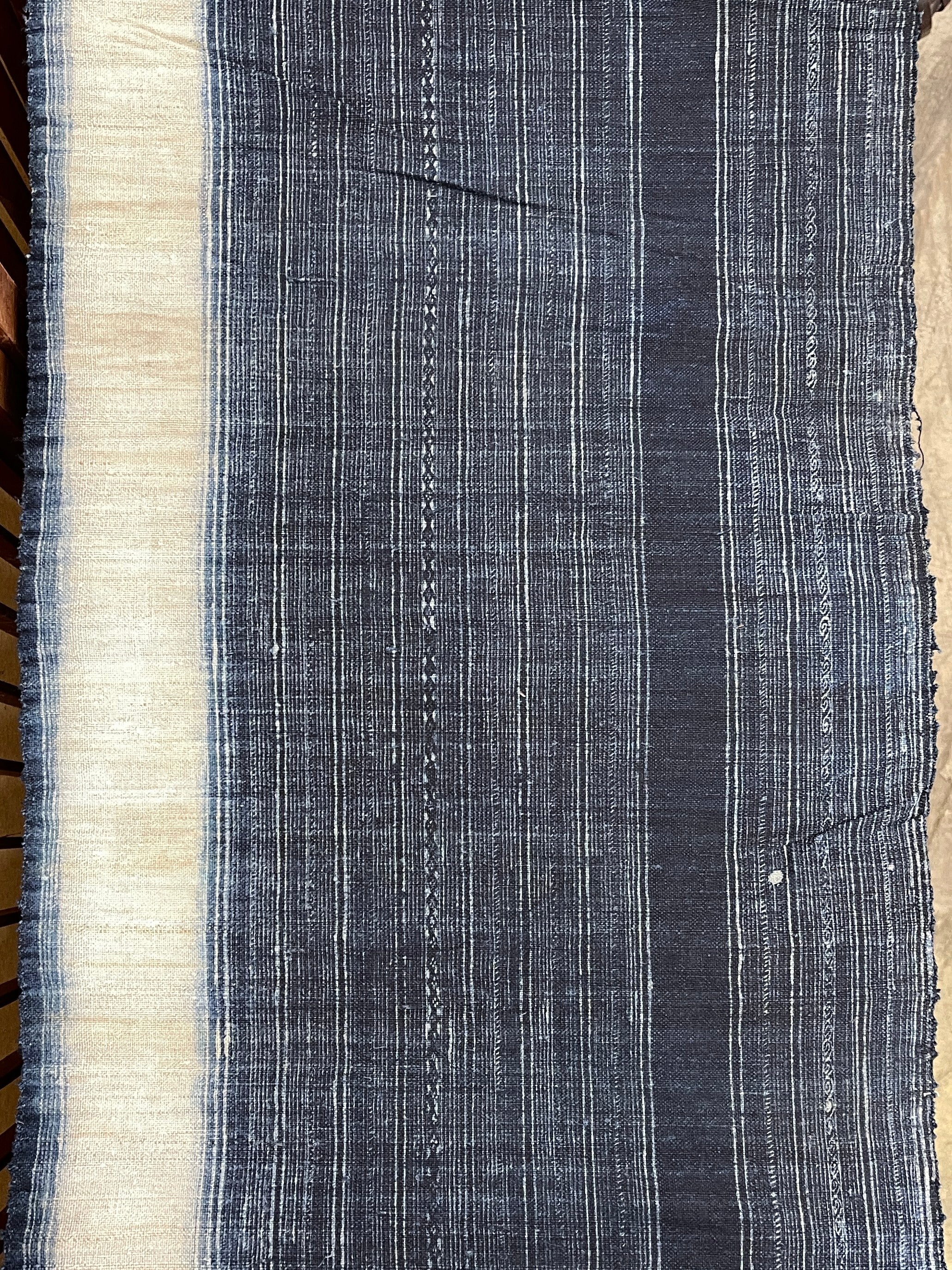 Vintage Hmong Hemp Indigo Batik