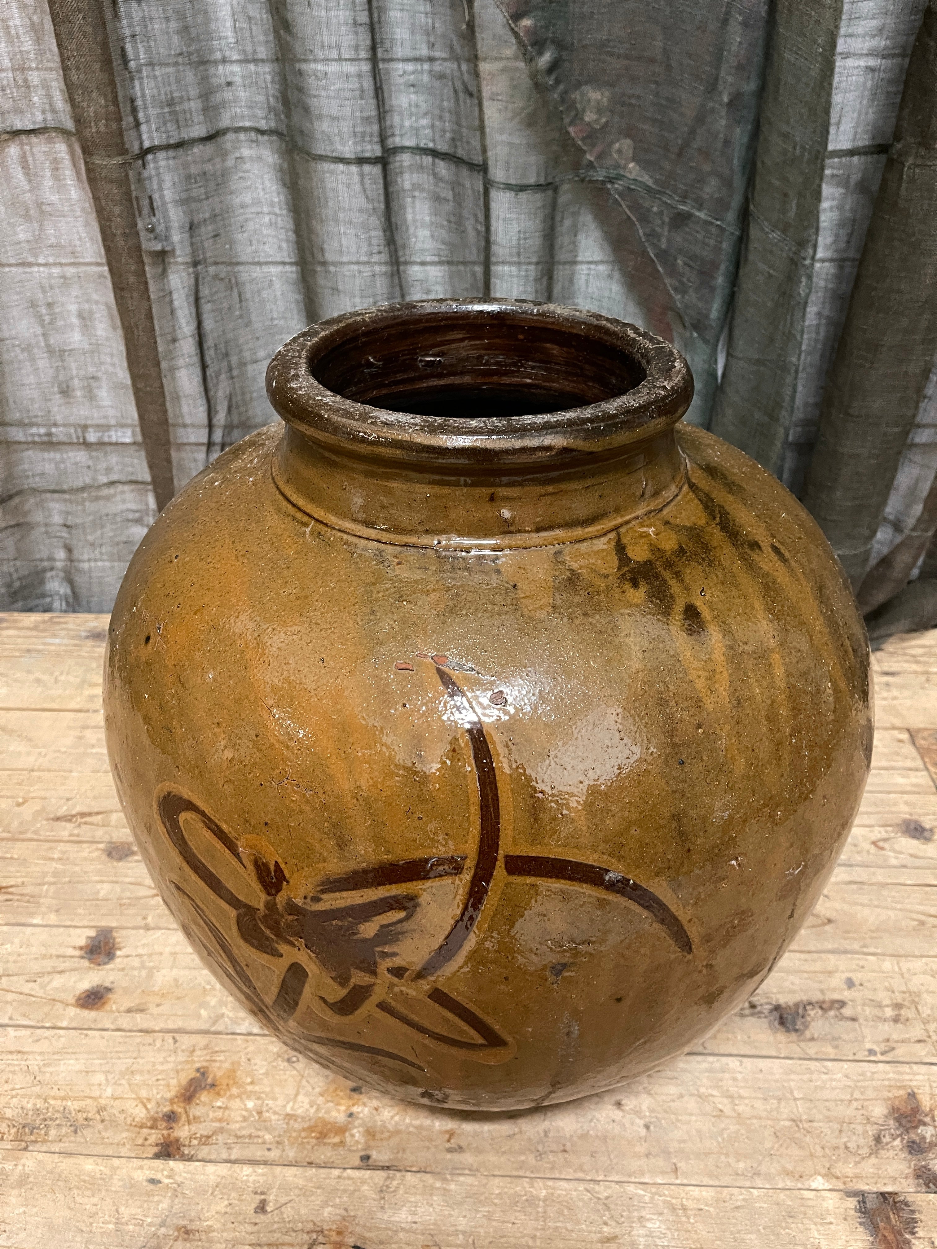 Antique Chinese Martaban Pottery storage Jar