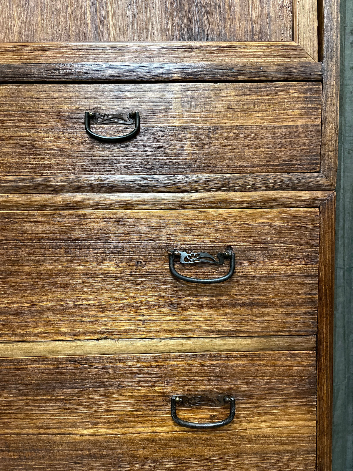 Japanese Three-Piece Kimono Chest of Drawers - Paulownia | Showa