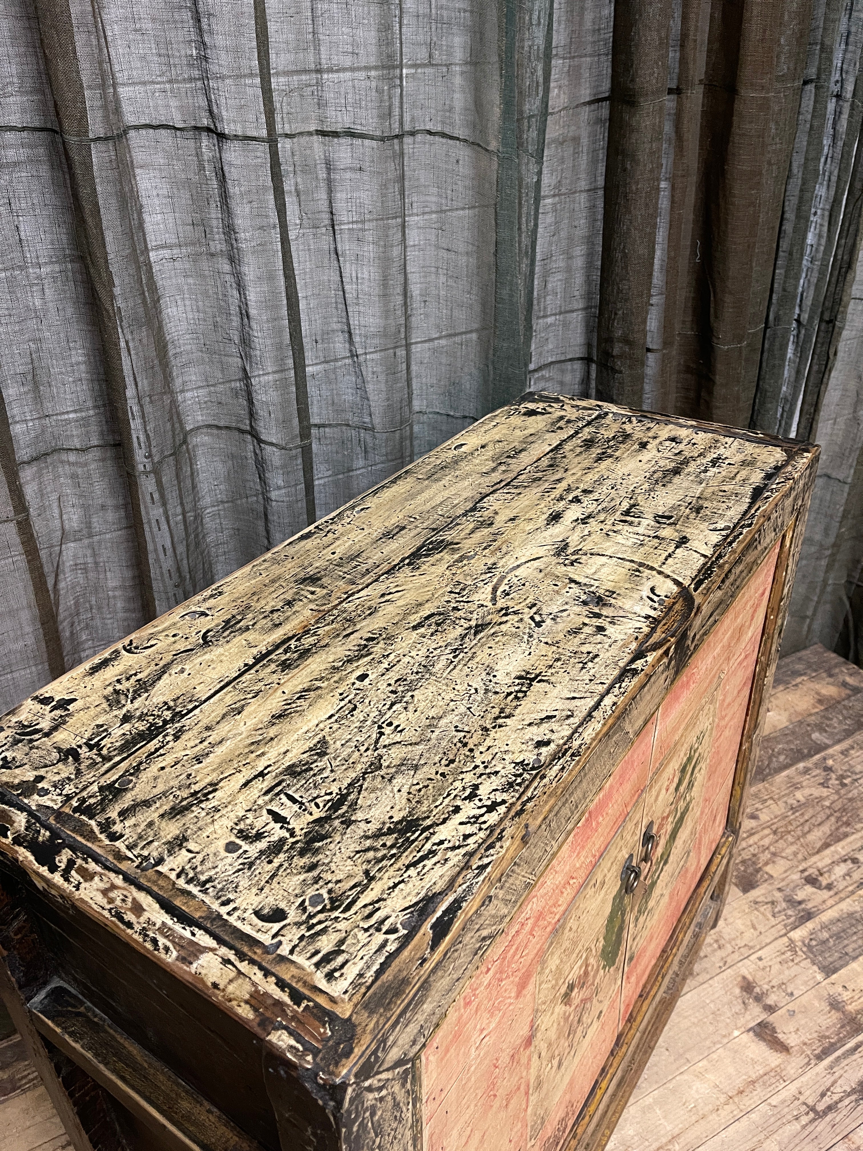 Antique Chinese Cabinet with Original Painted Finish | c.1900