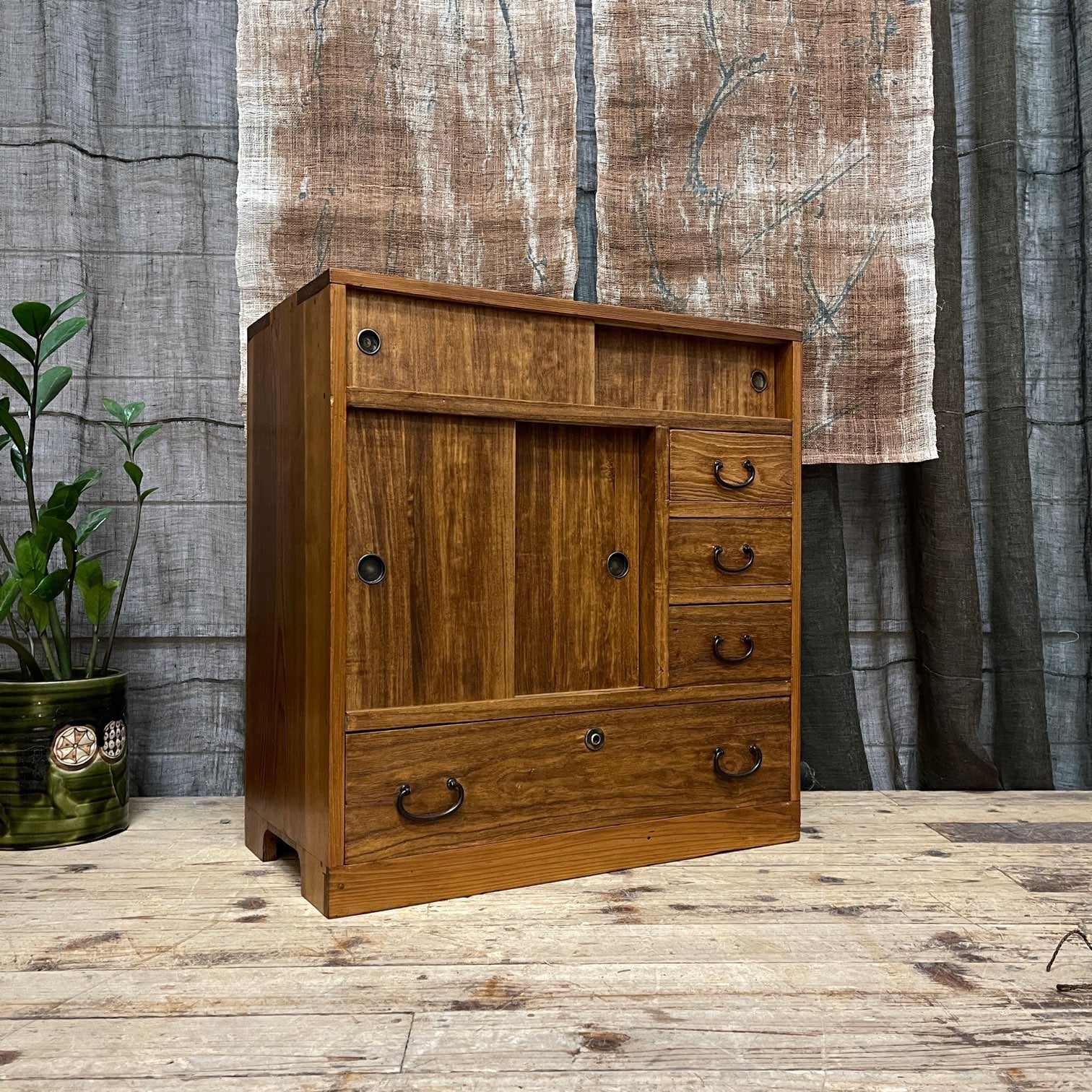 Ko Dansu, Japanese Side Cabinet - Cedar & Paulownia | 1920's