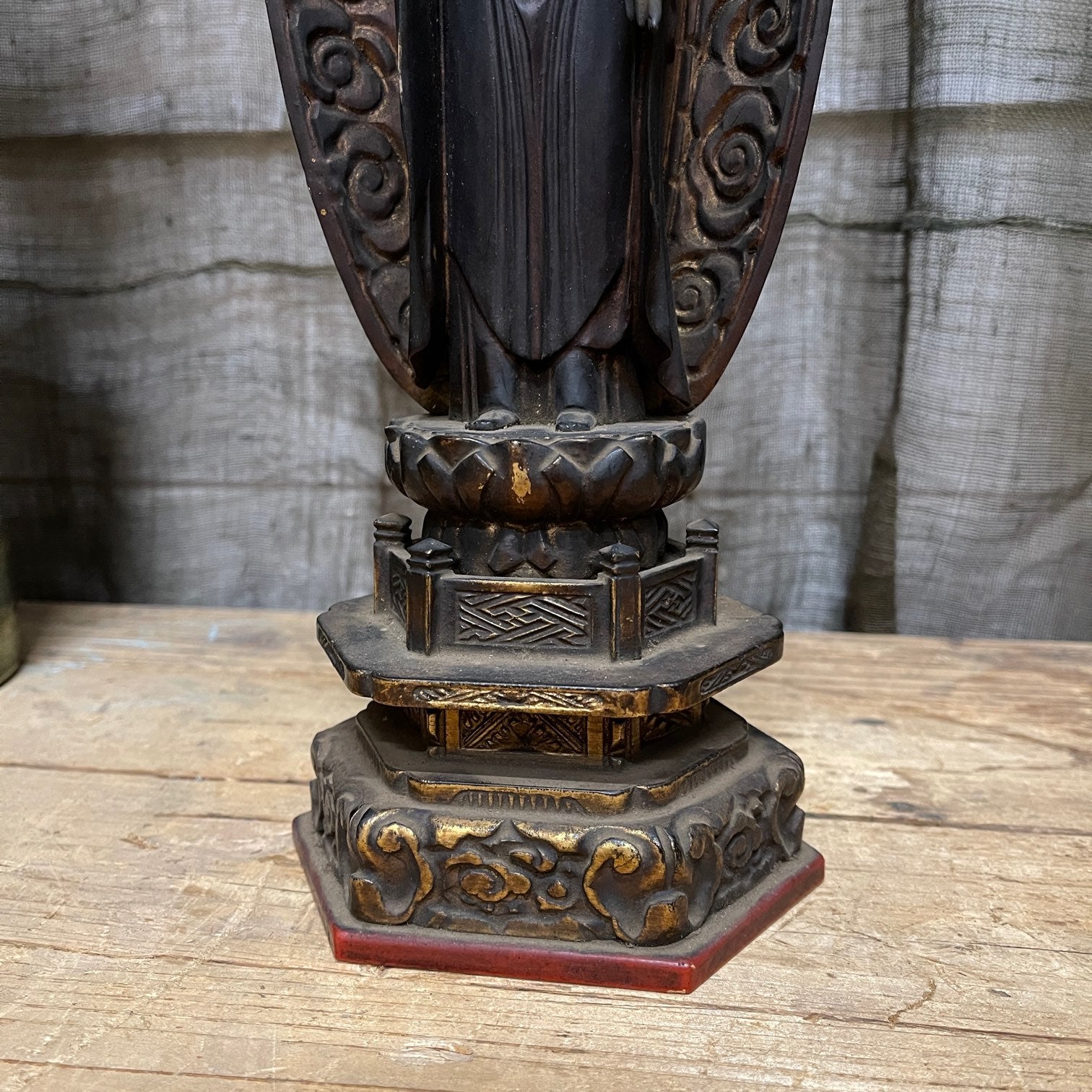 Vintage Japanese Buddha - Carved Wood | c.1950s