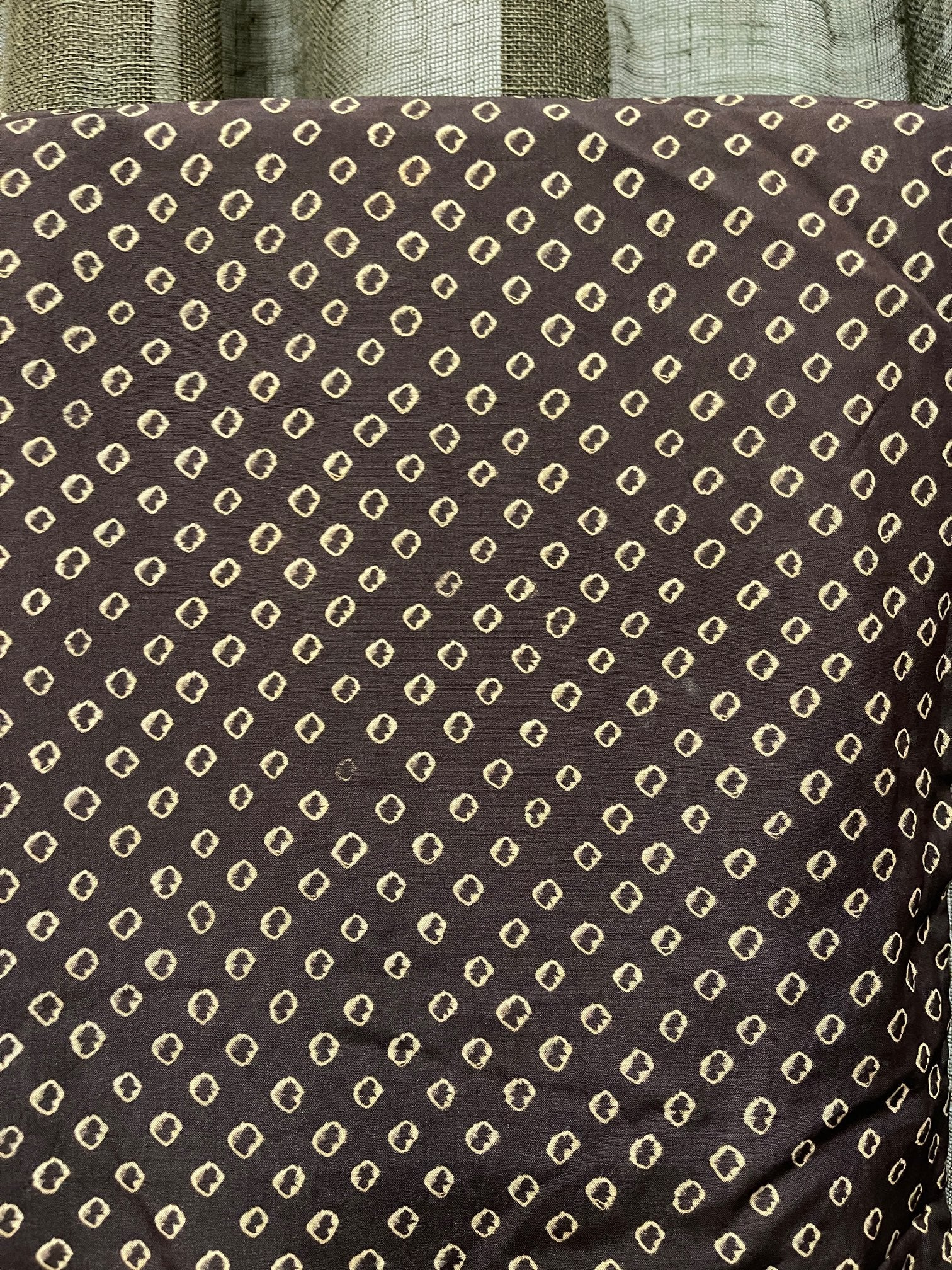 Japanese Haori-Kimono Jacket - Brown Shibori Dots