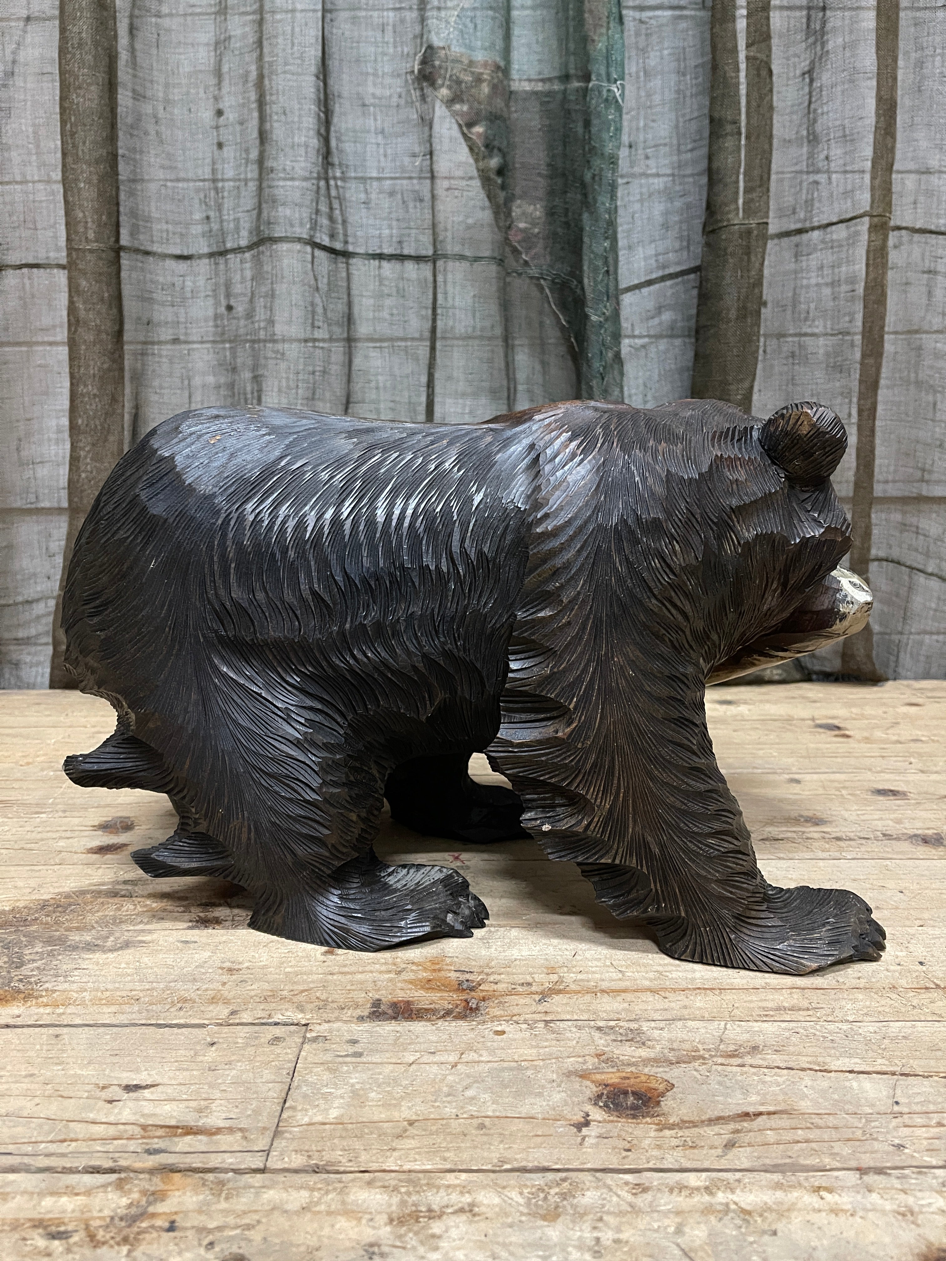 Japanese Carved Wooden Bears, Kibori Kuma