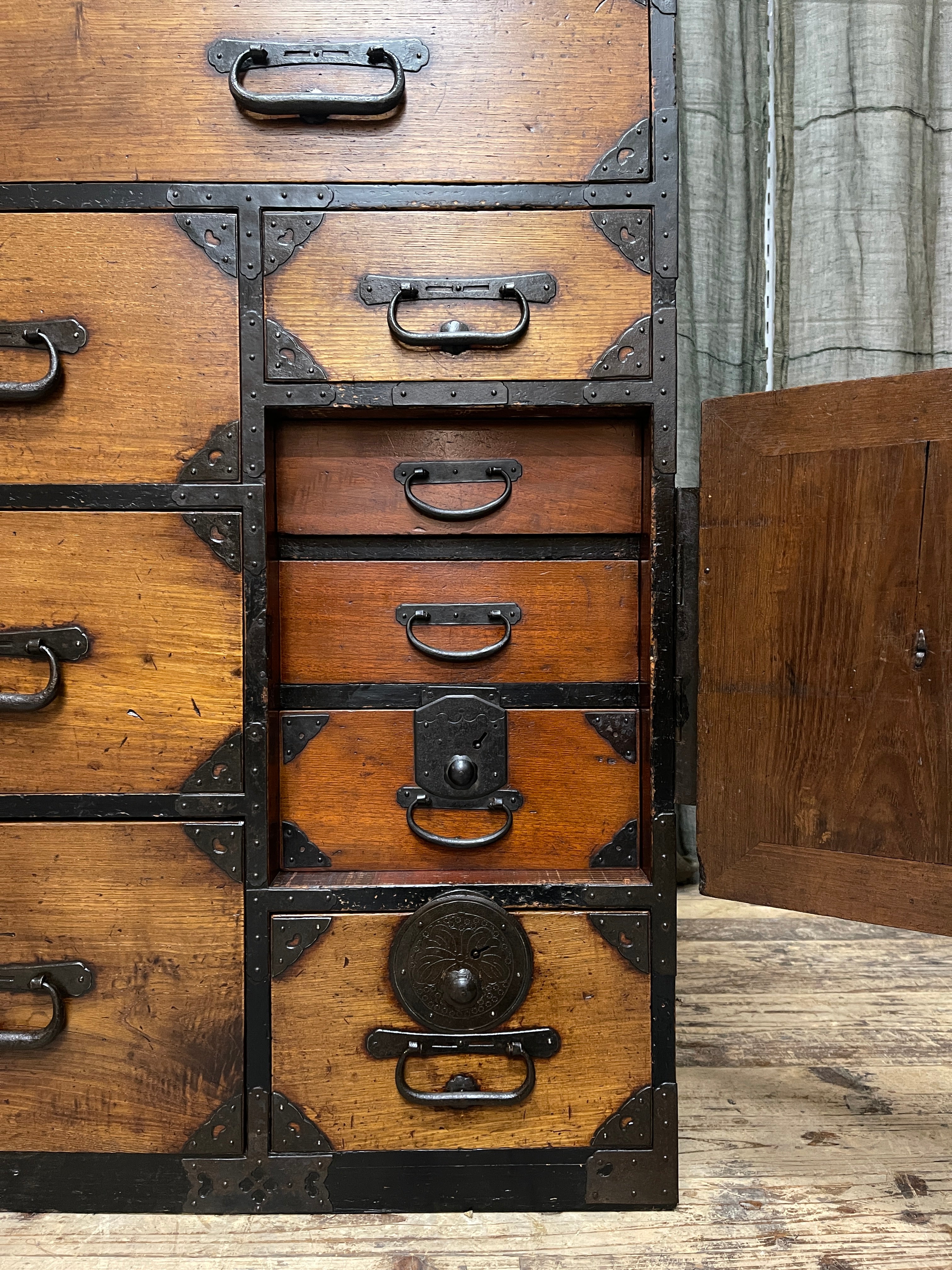 Japanese Kimono Chest of Drawers - Cypress & Chestnut | Meiji
