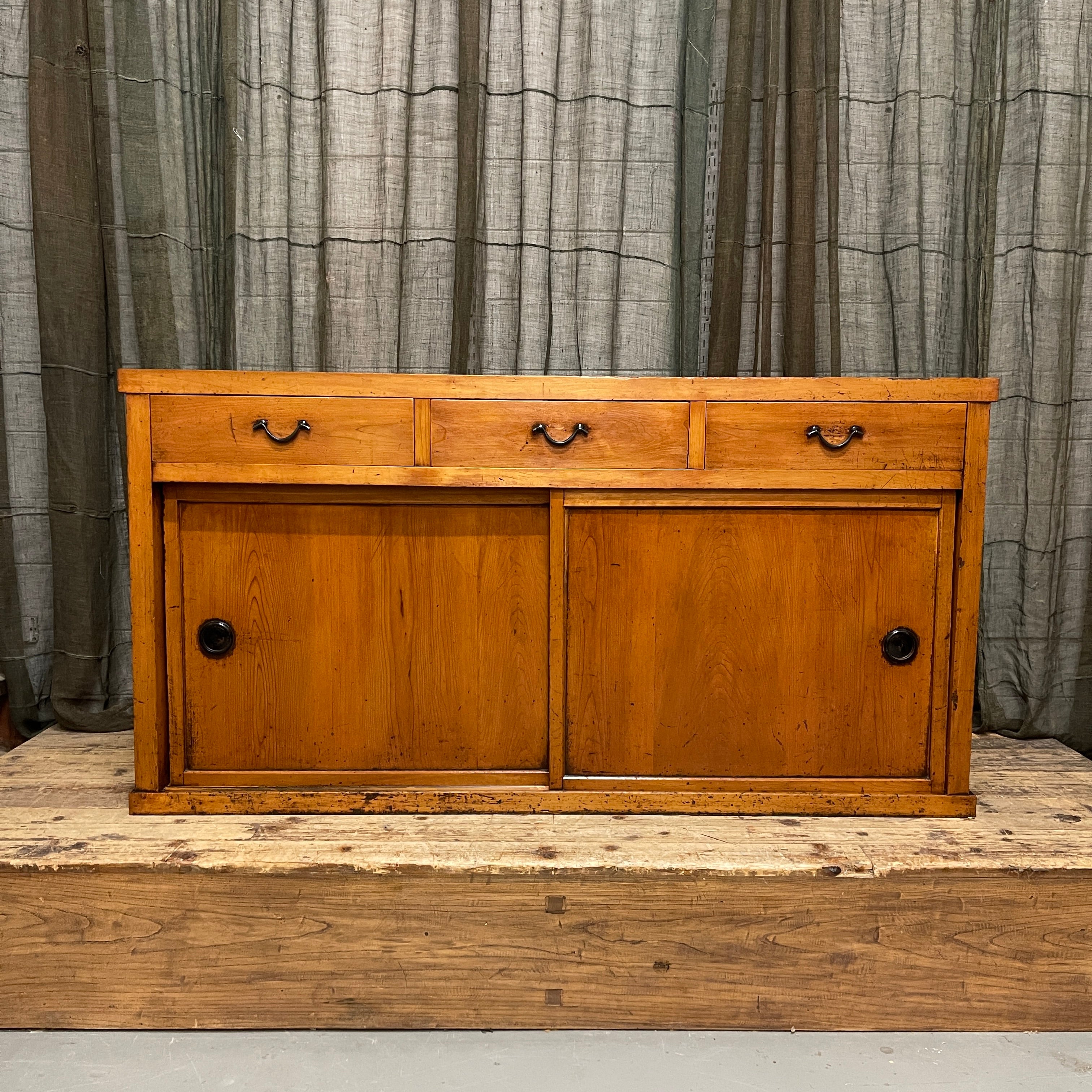 Antique Japanese Sideboard - Cedar & Cypress | Meiji