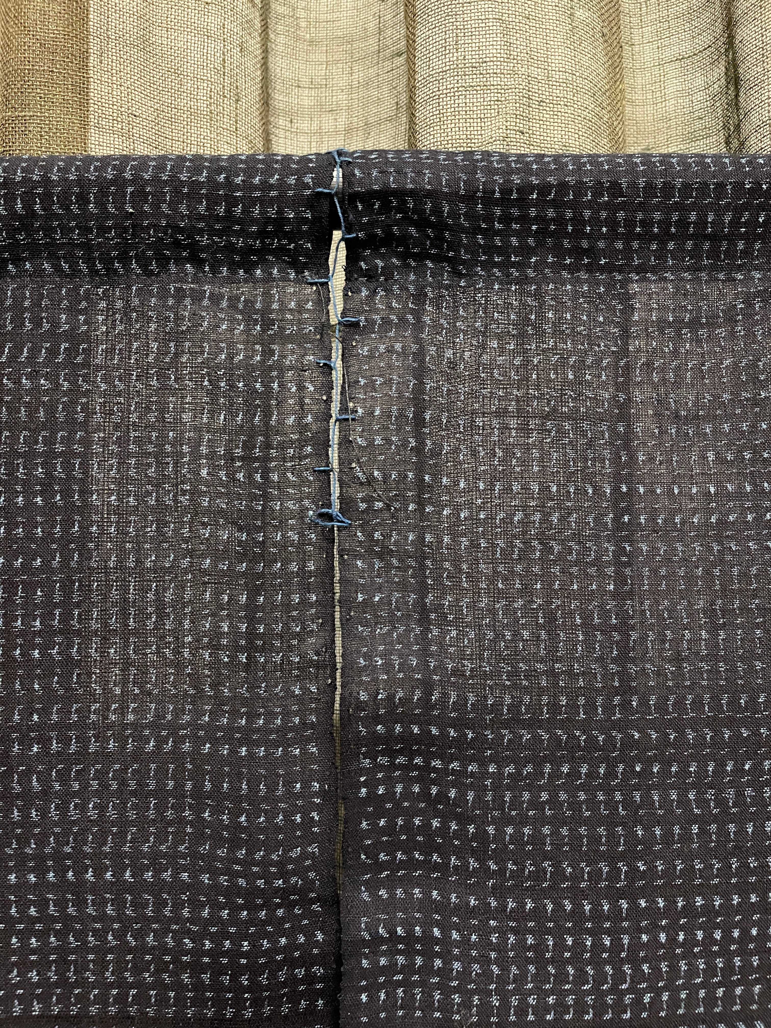 Vintage Japanese Noren - Dark Navy Cotton