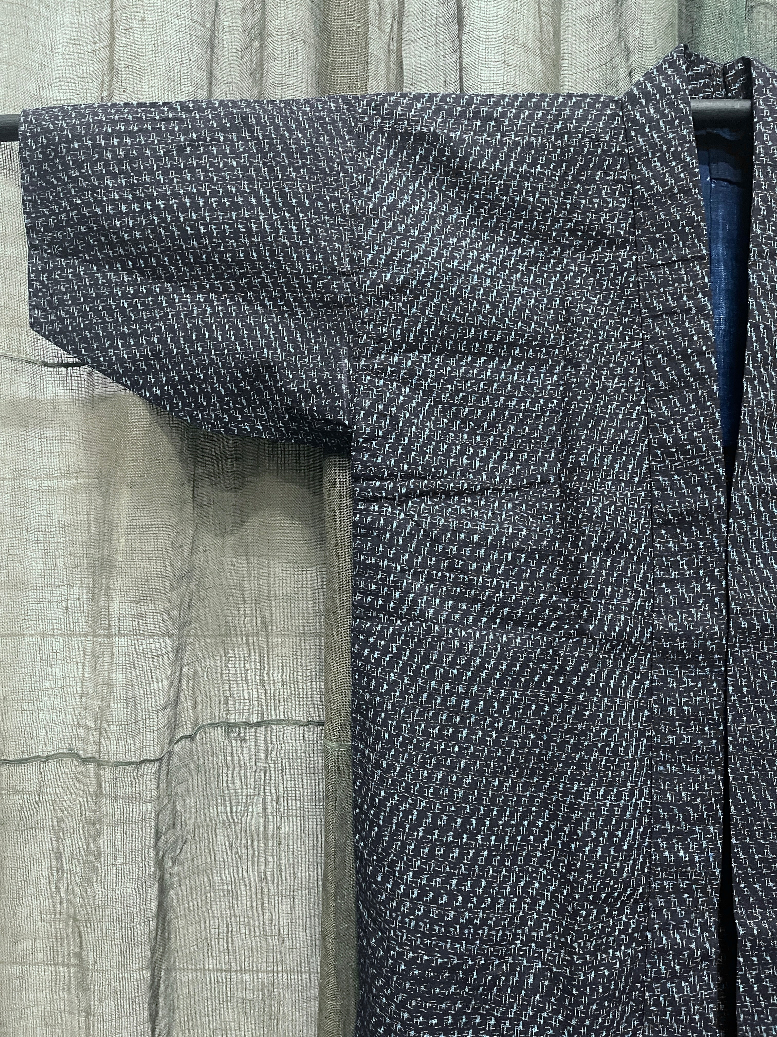 Vintage Japanese Kasuri Cotton Noragi Jacket | Indigo