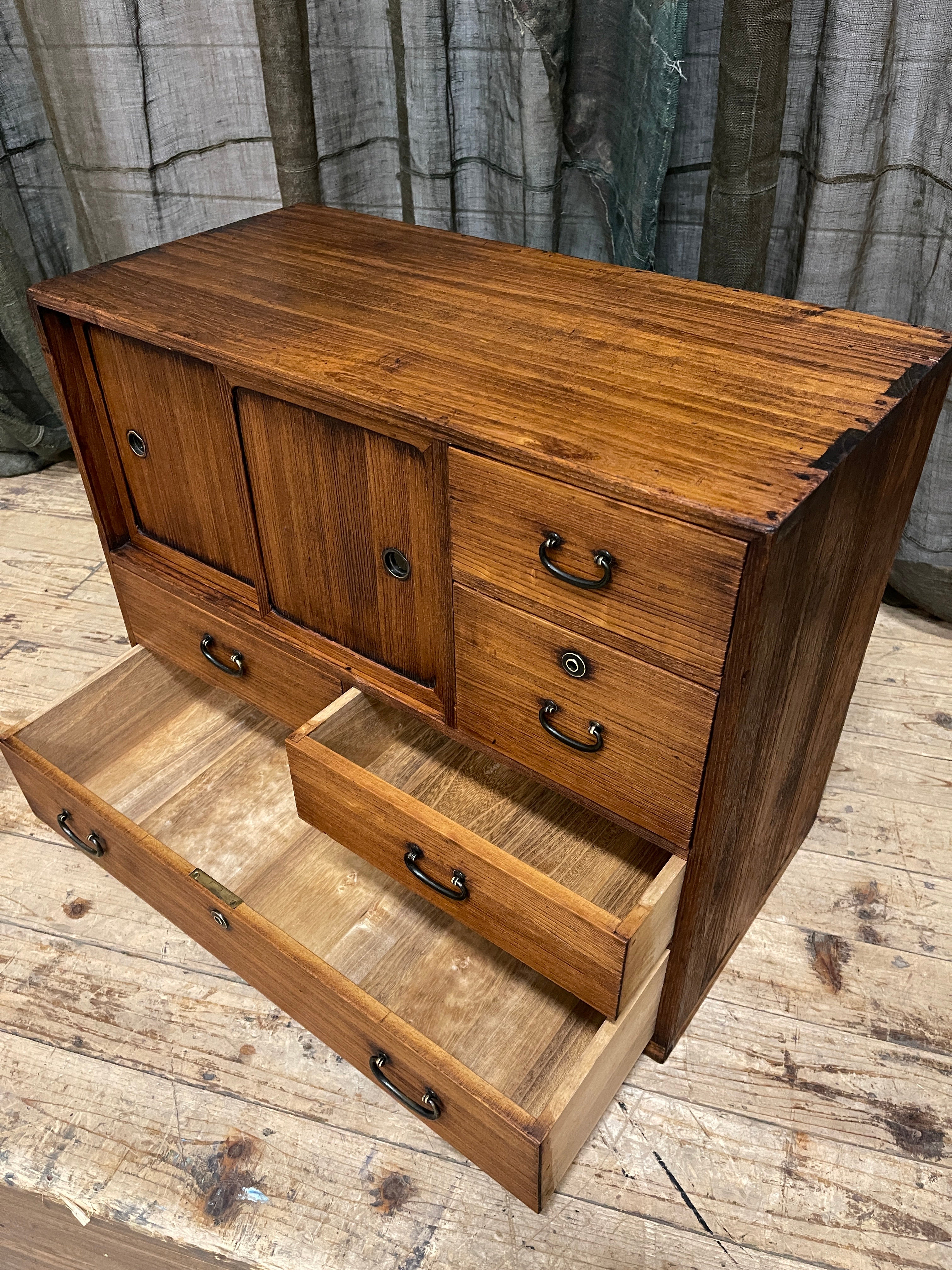Ko Dansu, Japanese Side Cabinet - Paulownia | Showa