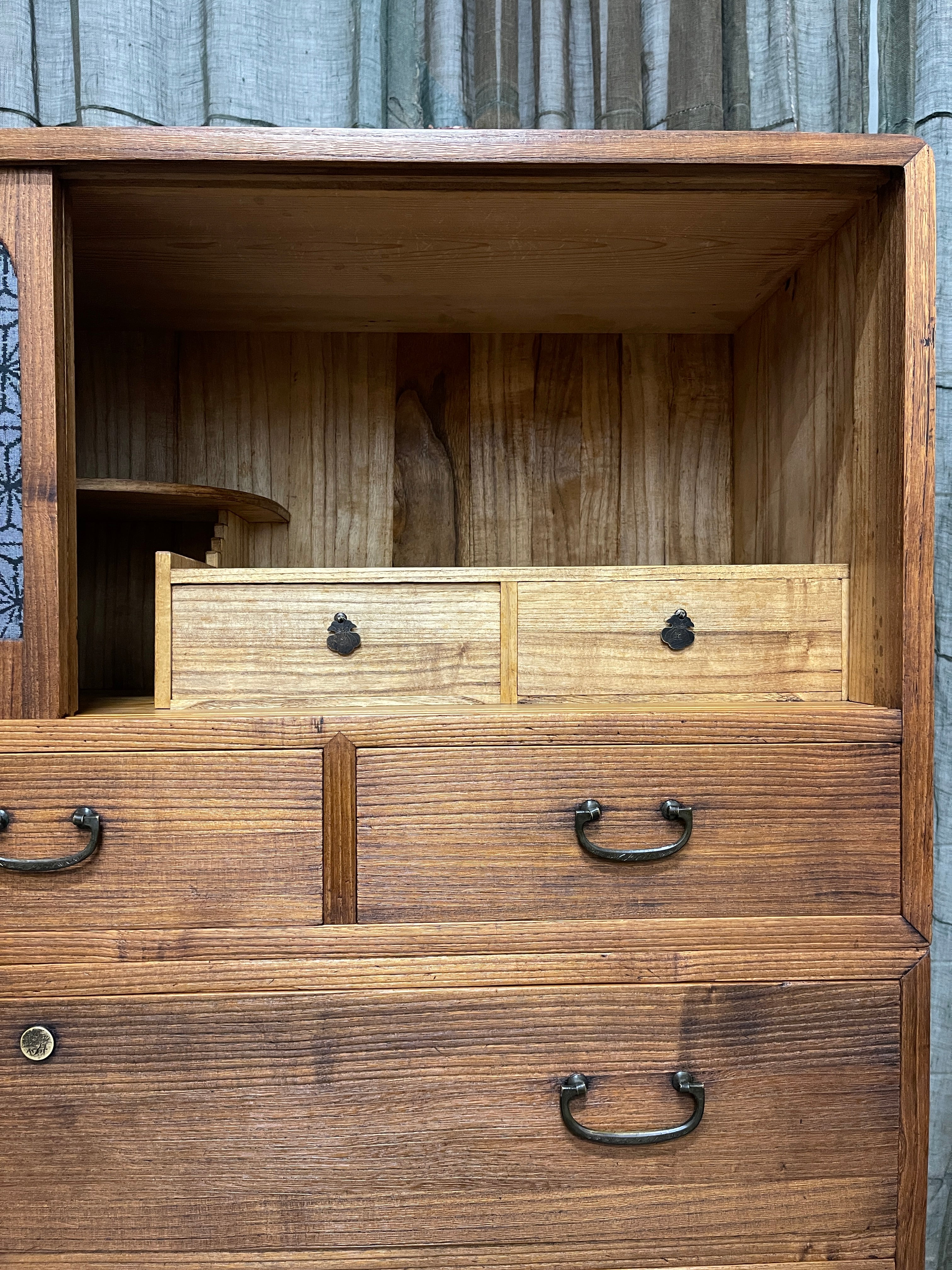 Japanese Three-Piece Kimono Chest of Drawers - Paulownia & Cypress | Midcentury