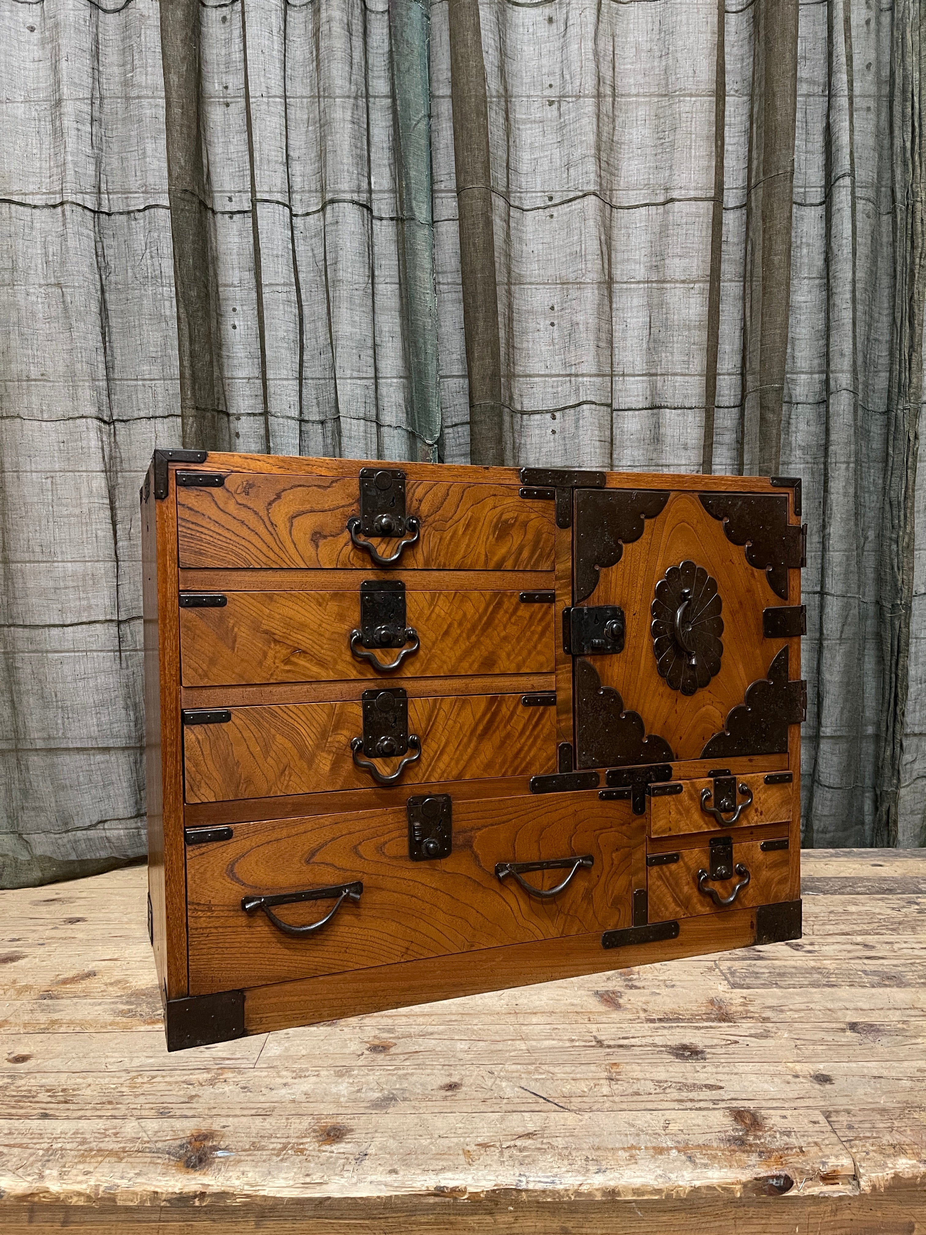 Japanese Choba Dansu, Merchant's Chest - Elm | c.1900