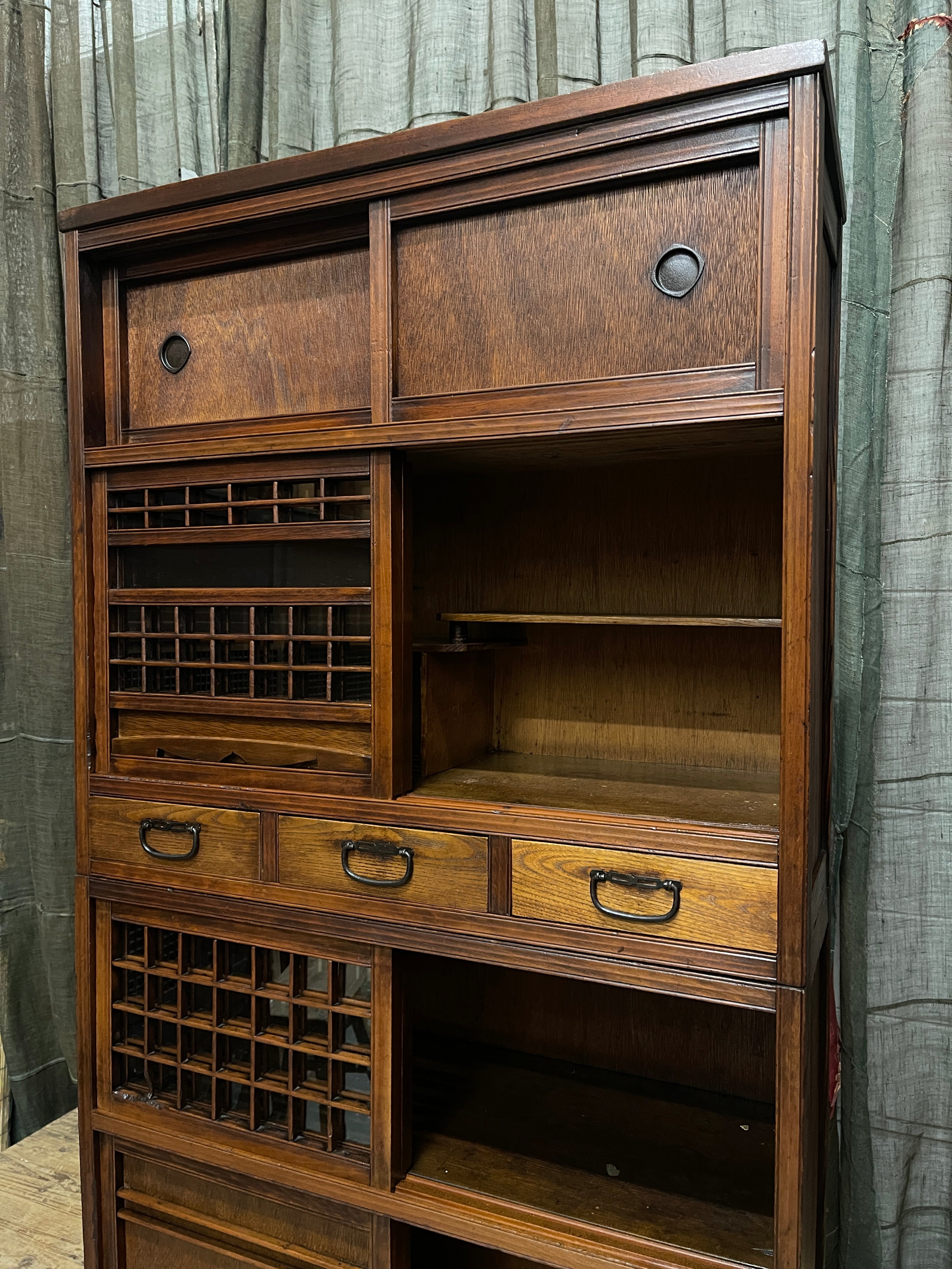 Mizuya, Antique Japanese Kitchen Cabinet - Elm & Cypress | Midcentury