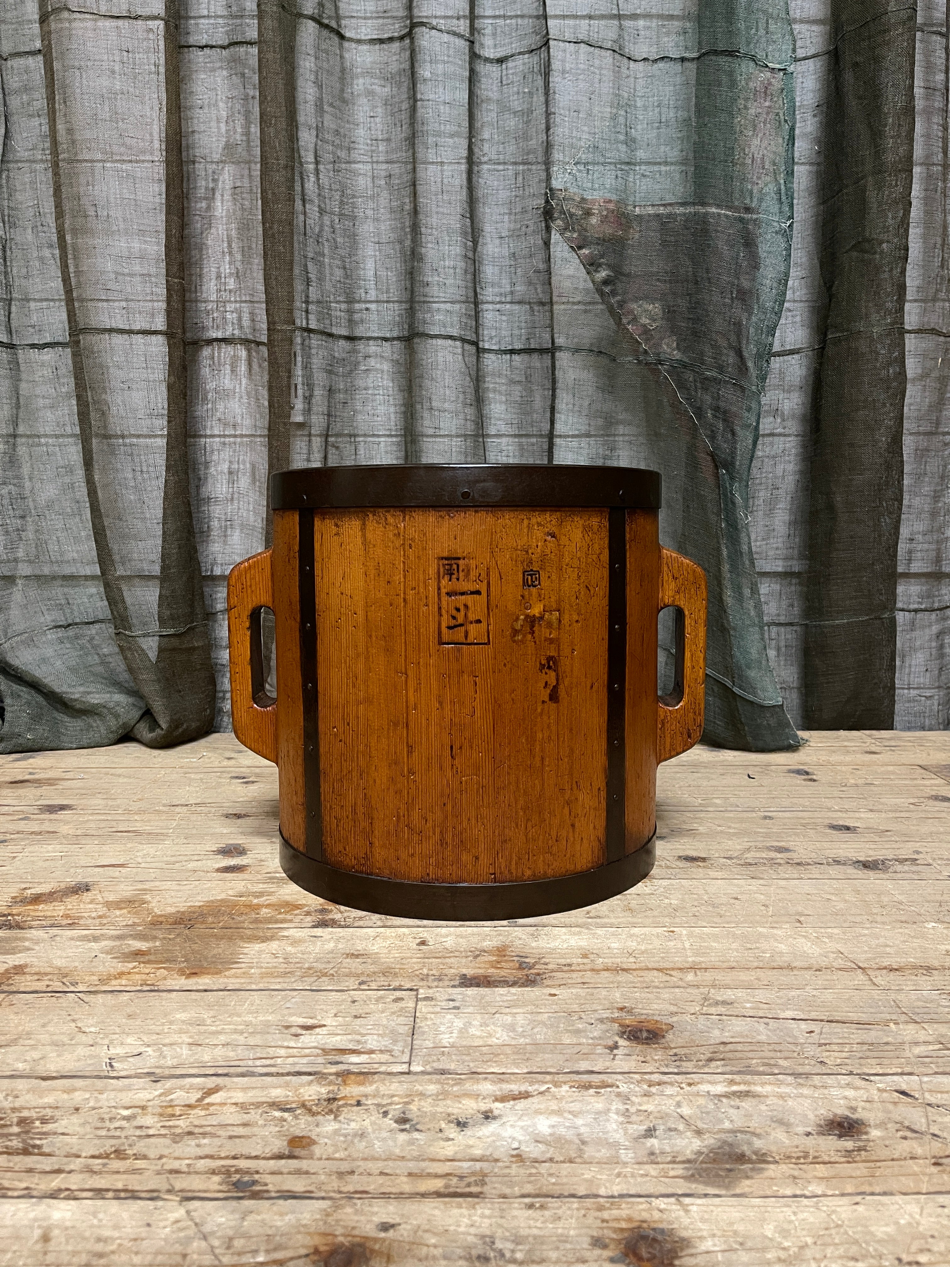 Tomasu, Antique Japanese Rice Measure Bucket