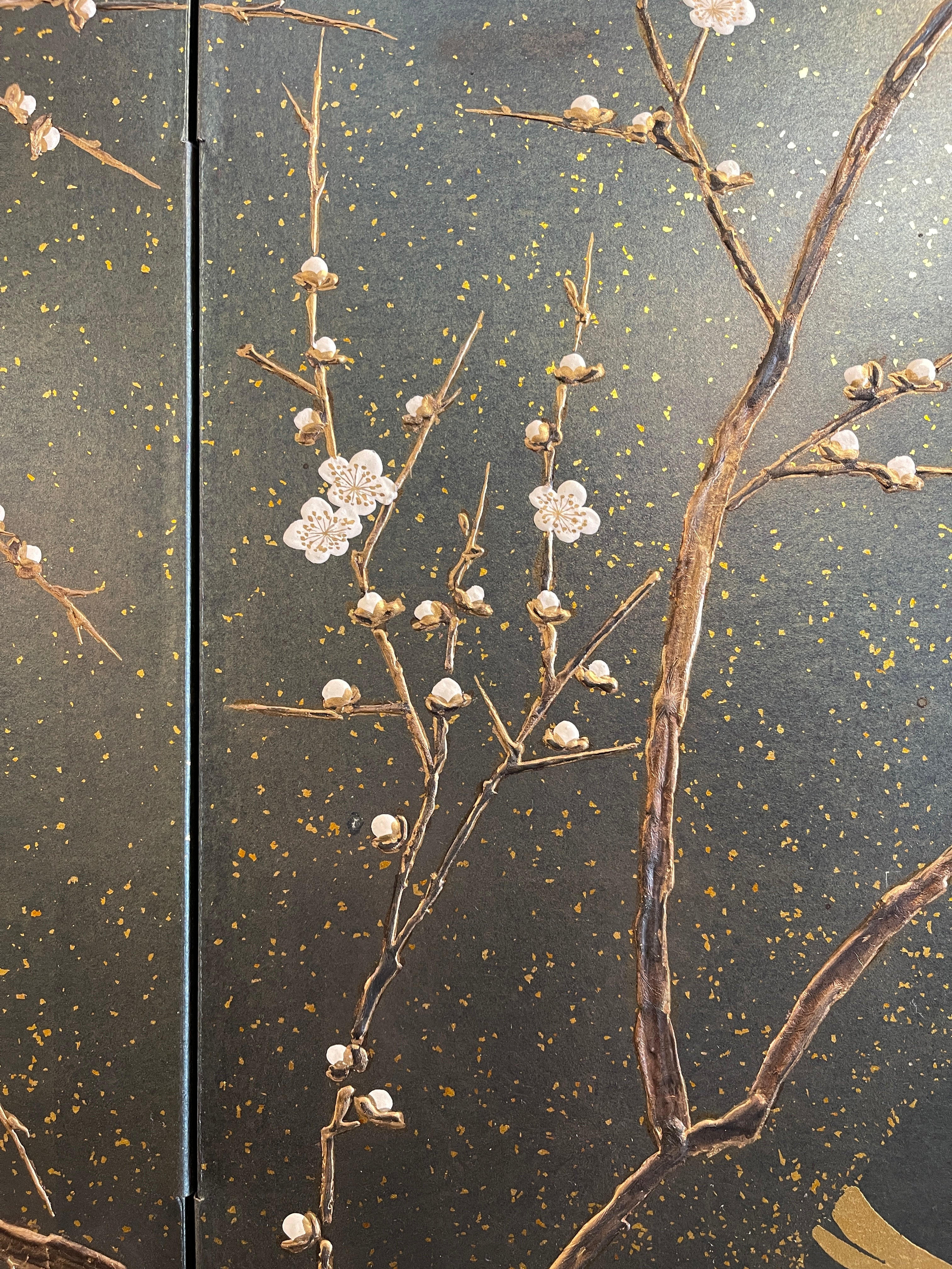 Japanese Two Panel Folding Screen, Byobu By Shoun SUGAWARA - ON HOLD