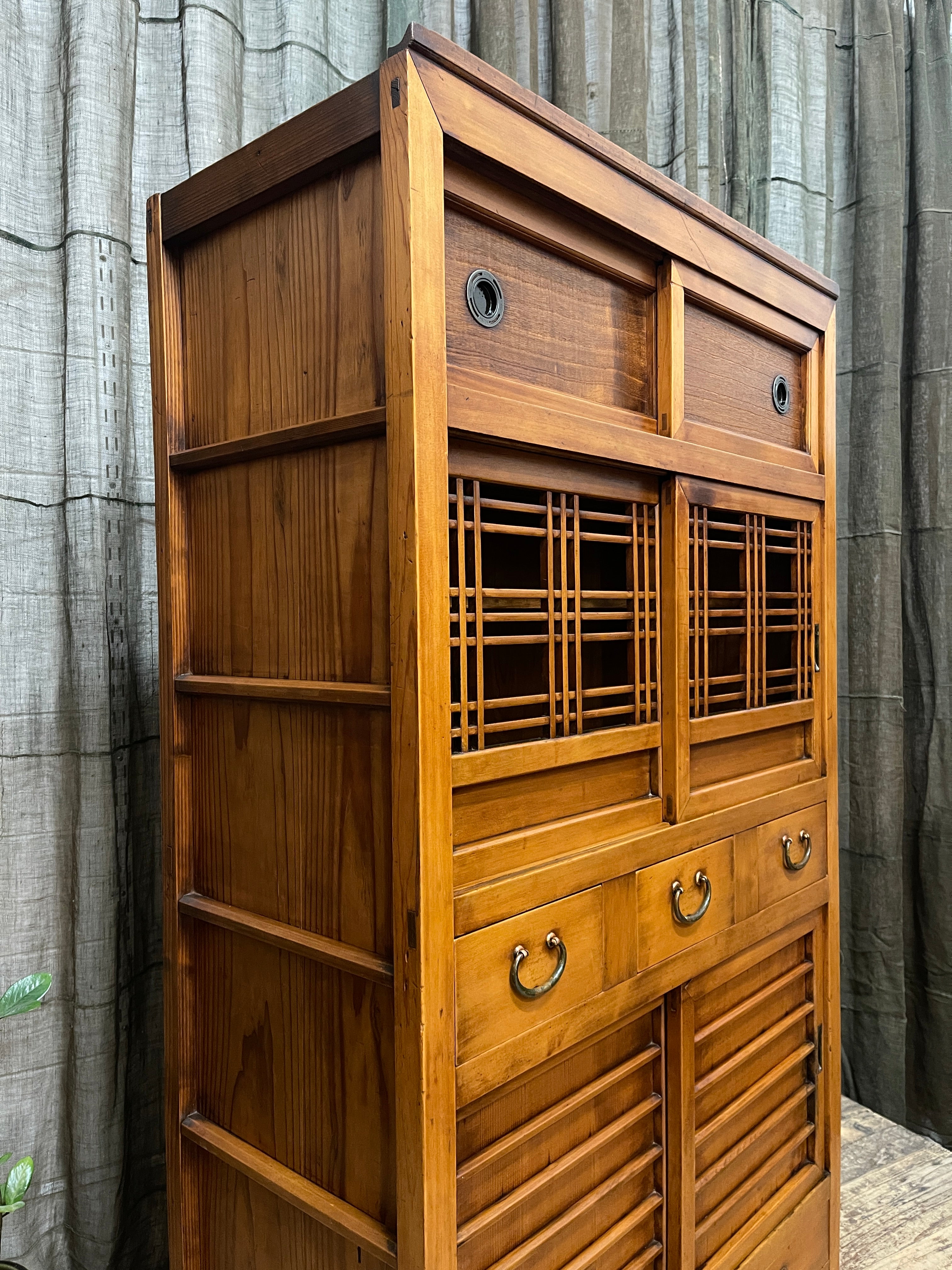 Japanese Mizuya, Kitchen Cabinet - Cedar & Cypress | Taisho, c.1915