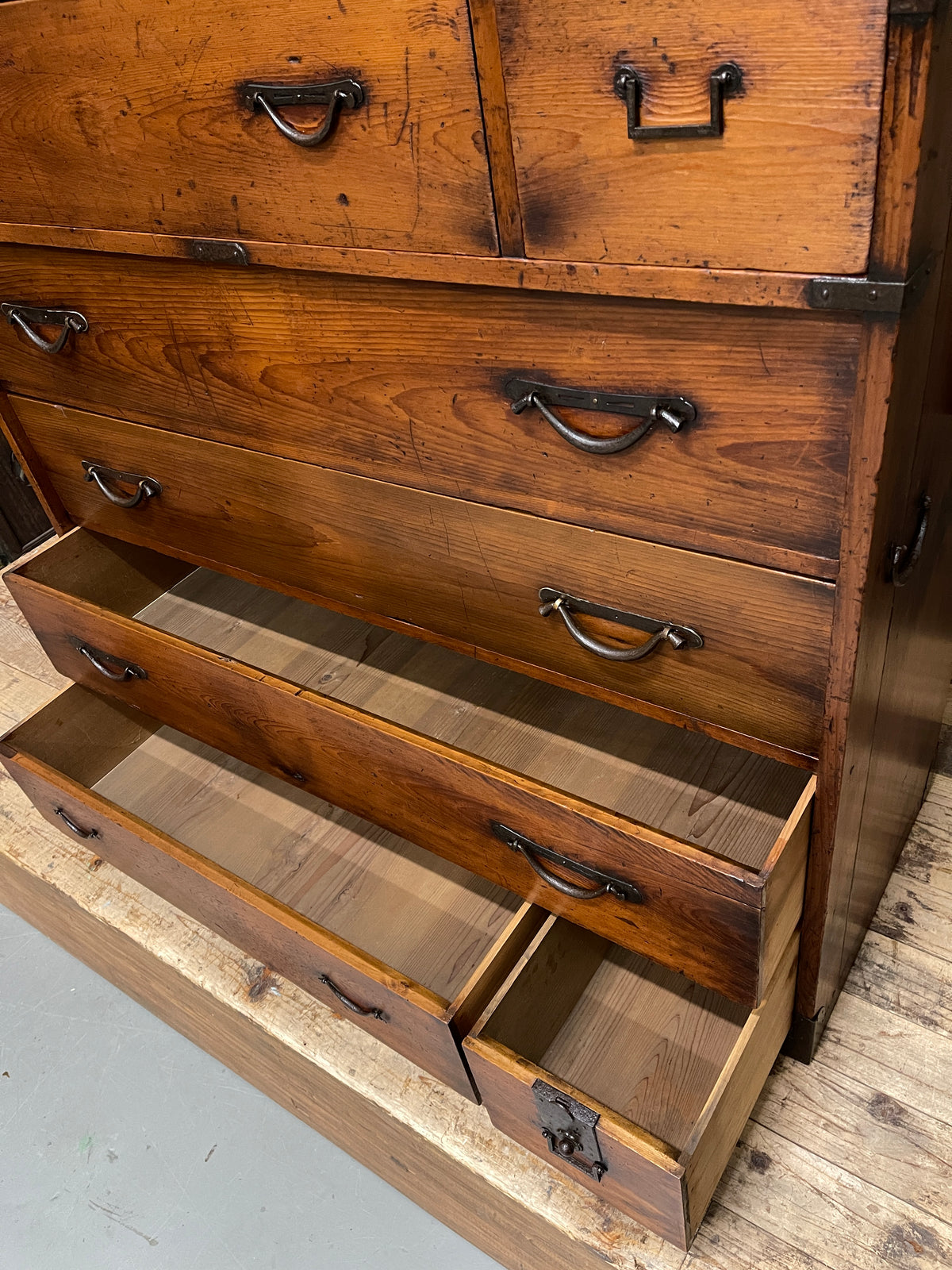 Japanese Isho Dansu, Kimono Storage Chest of Drawers - Cypress | Meiji