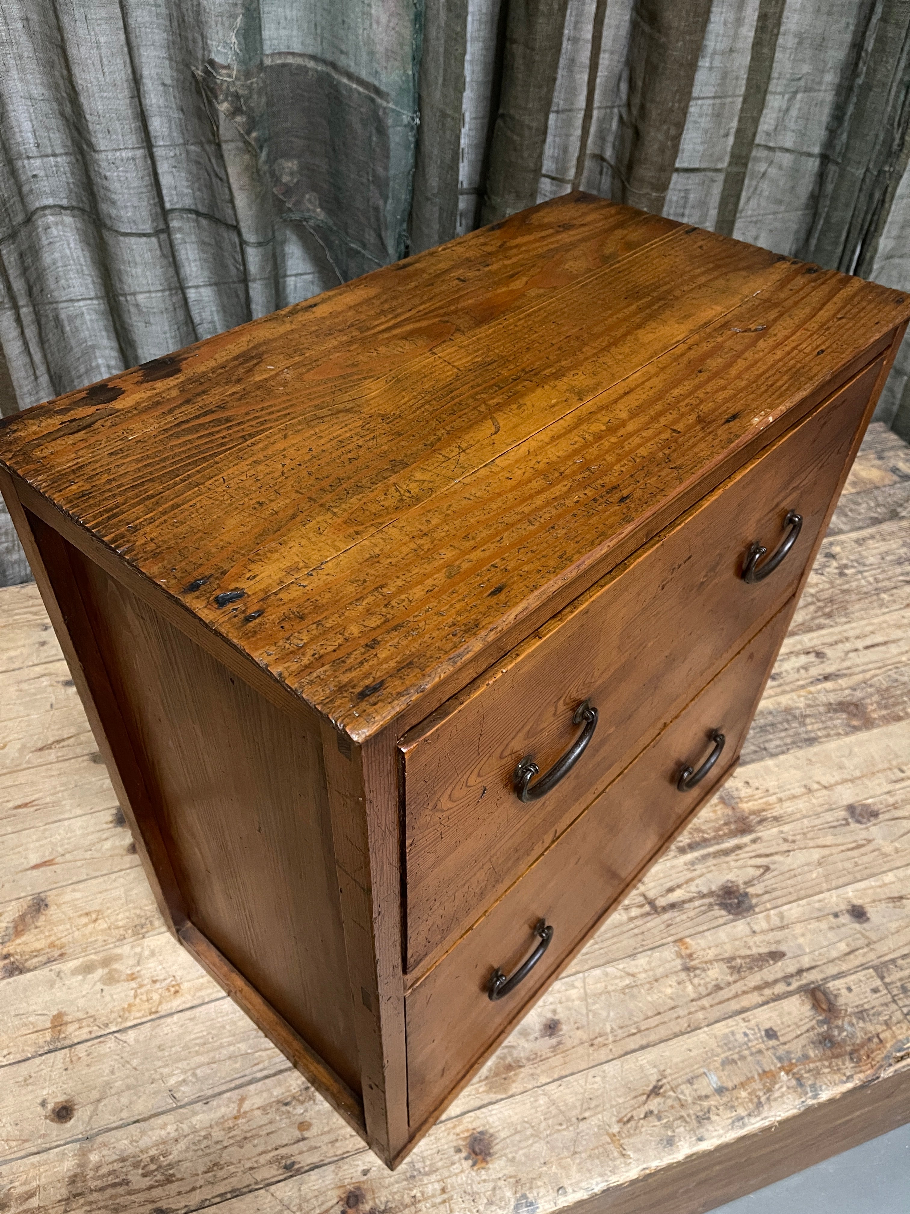 Japanese Two-Drawer Chest - Cypress & Cedar | Meiji
