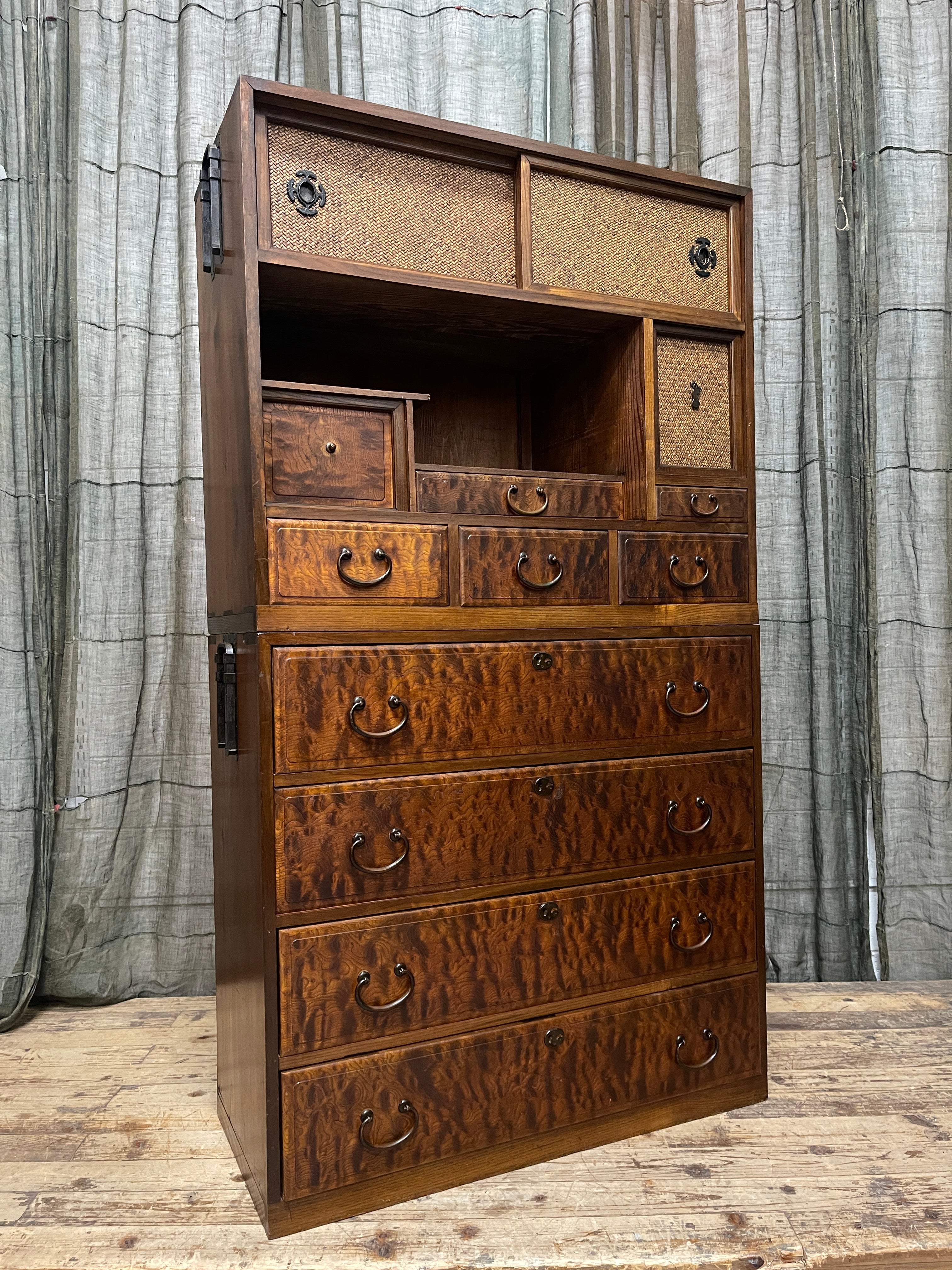 Cha Dansu, Japanese Tea Cabinet - Elm & Cypress | Meiji