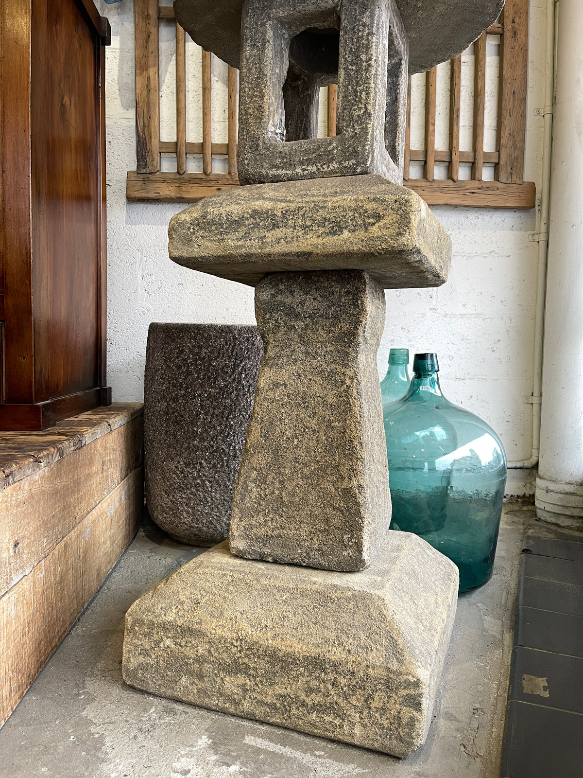Chinese Tall Stone Lantern