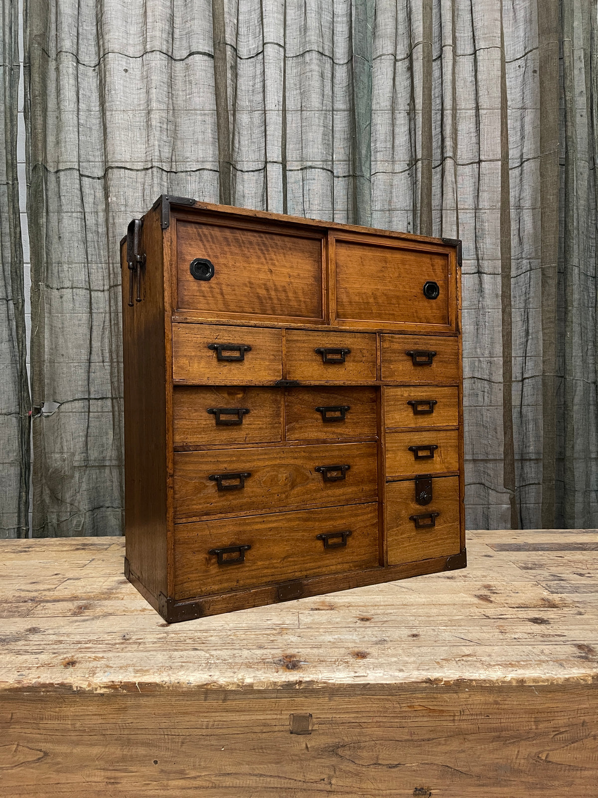 Antique Japanese Choba Dansu, Merchant's Chest - paulownia | Meiji