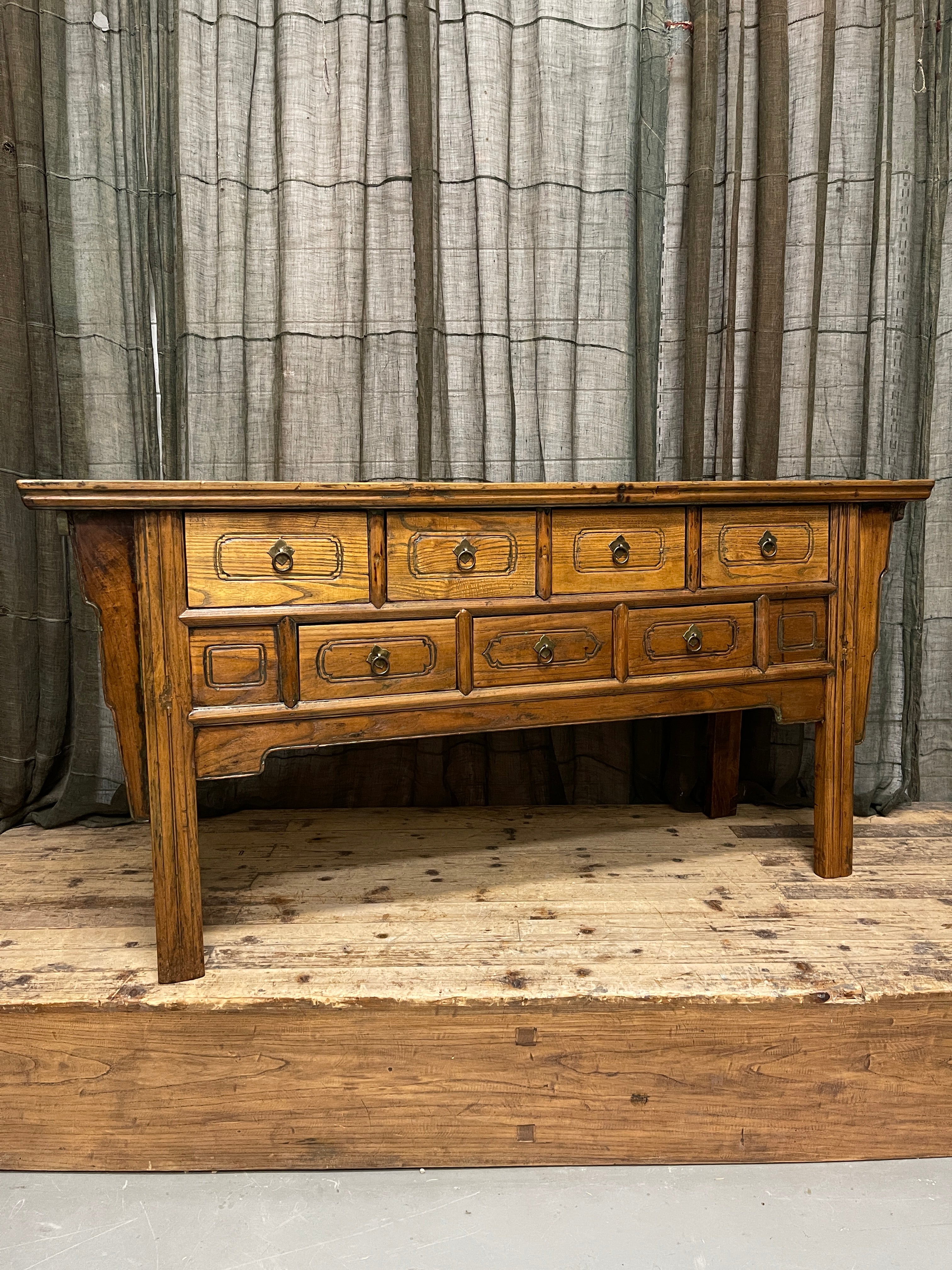 Antique Provincial Chinese Hall Table - Elm
