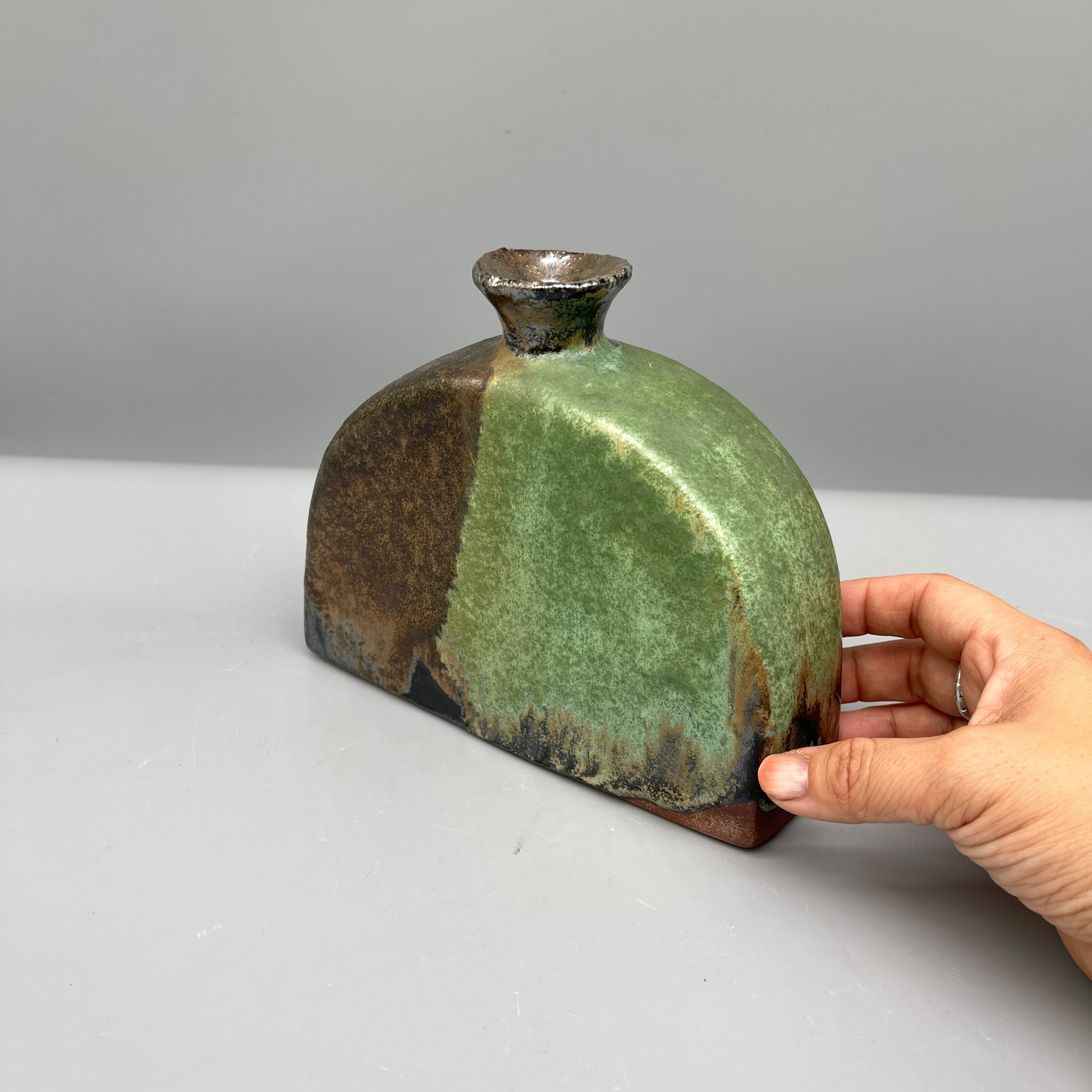 Vintage Japanese Ikebana Vase - Bizen Ware