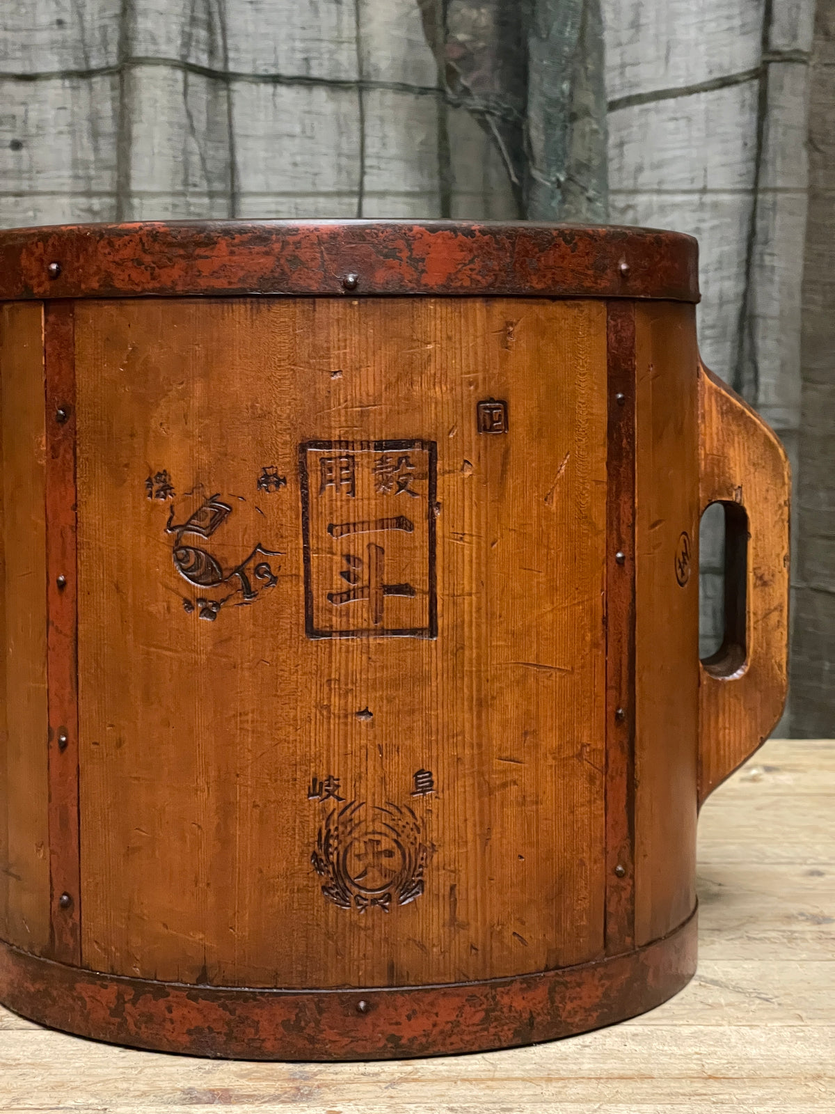 Tomasu, Vintage Japanese Rice Measure Bucket
