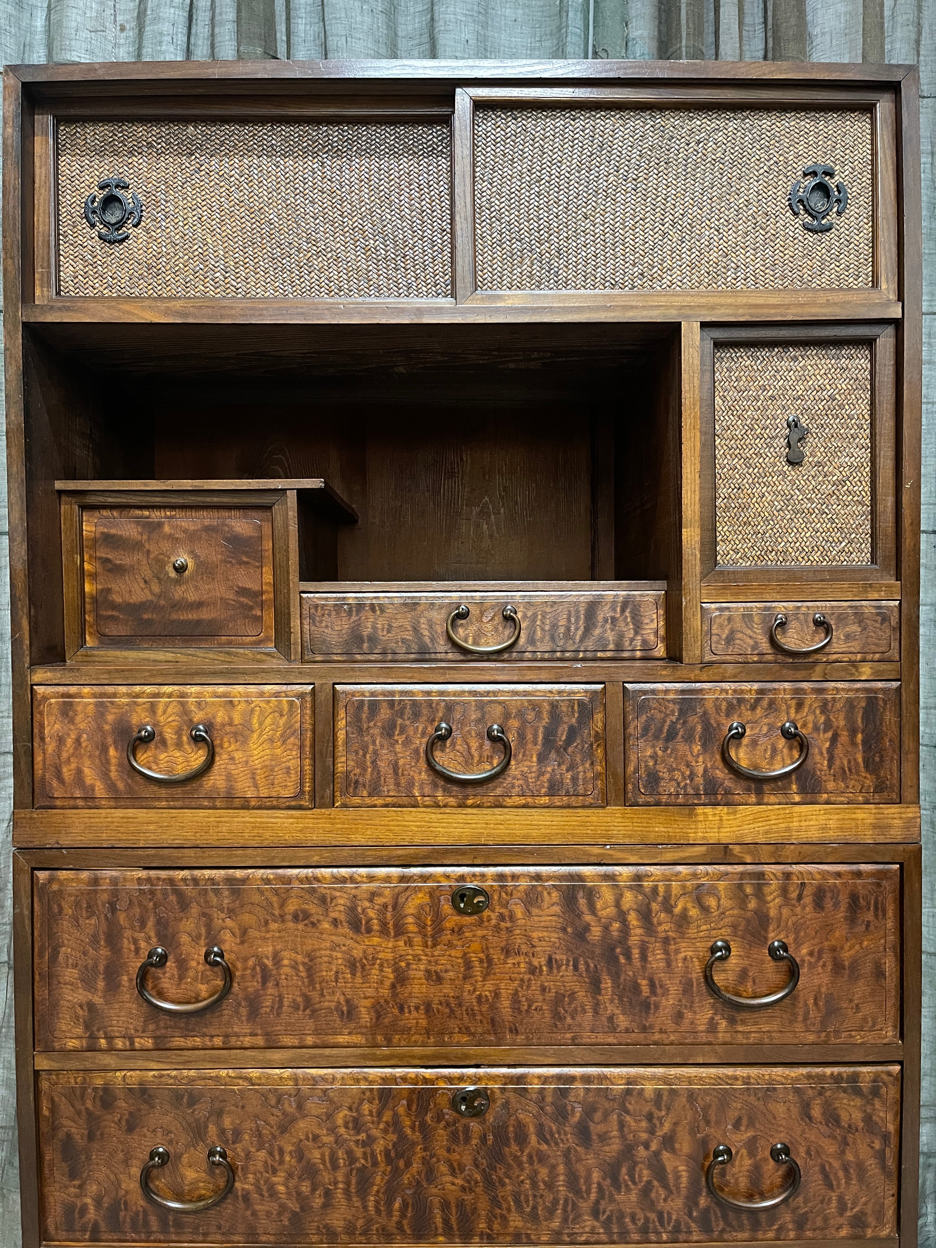 Cha Dansu, Japanese Tea Cabinet - Elm & Cypress | Meiji