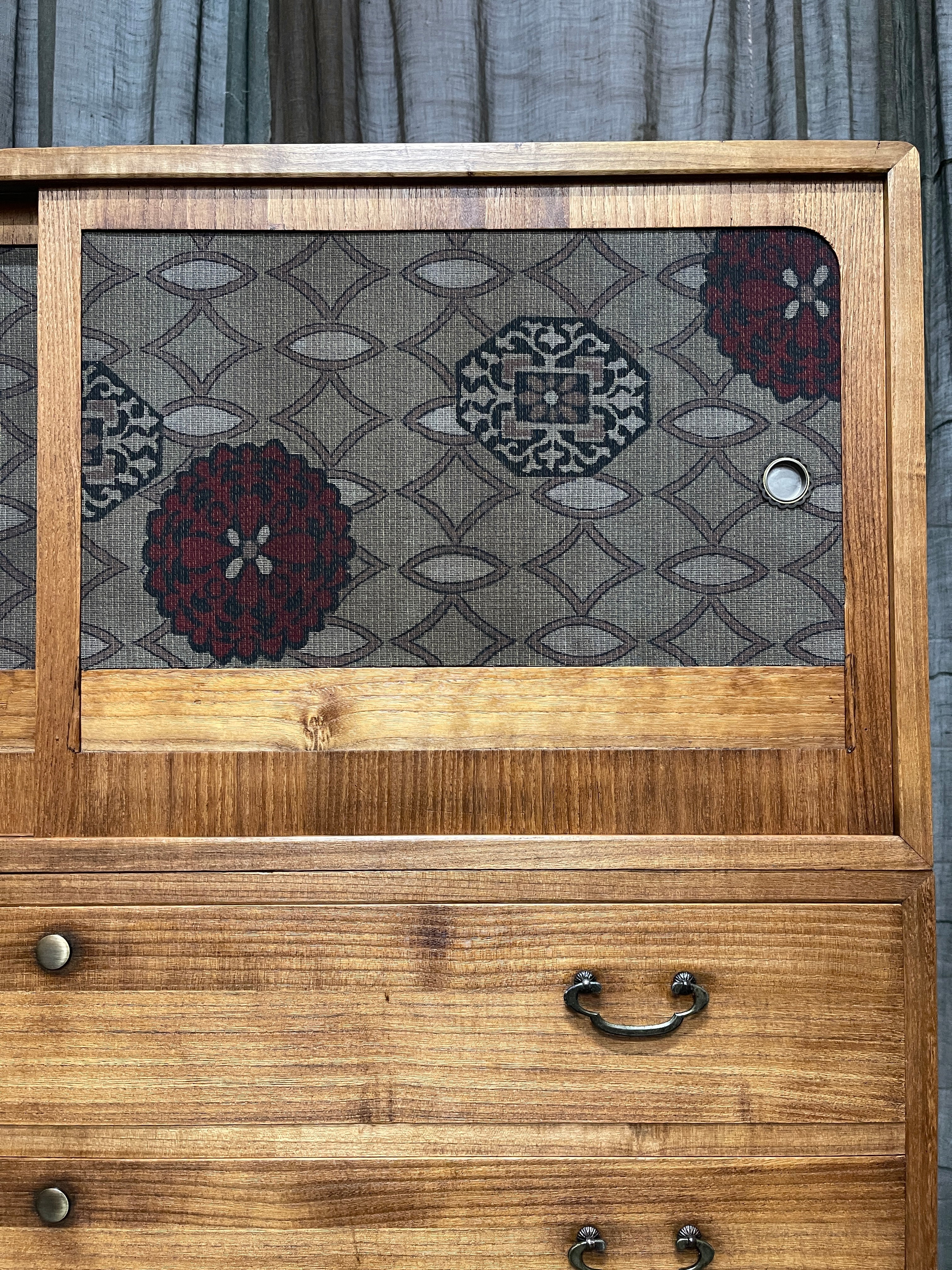 Japanese Three-Piece Kimono Chest of Drawers - Paulownia | Midcentury