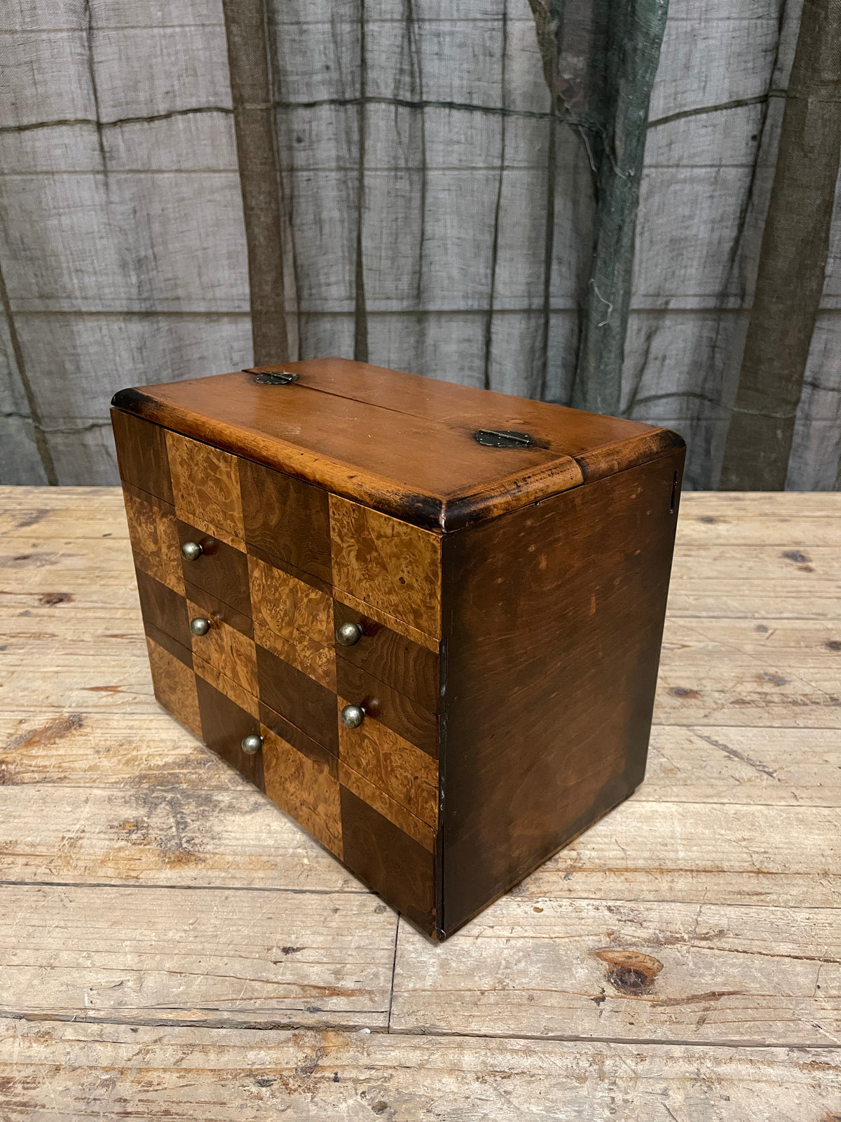 Vintage Japanese Sewing Box, Hari Bako | Midcentury