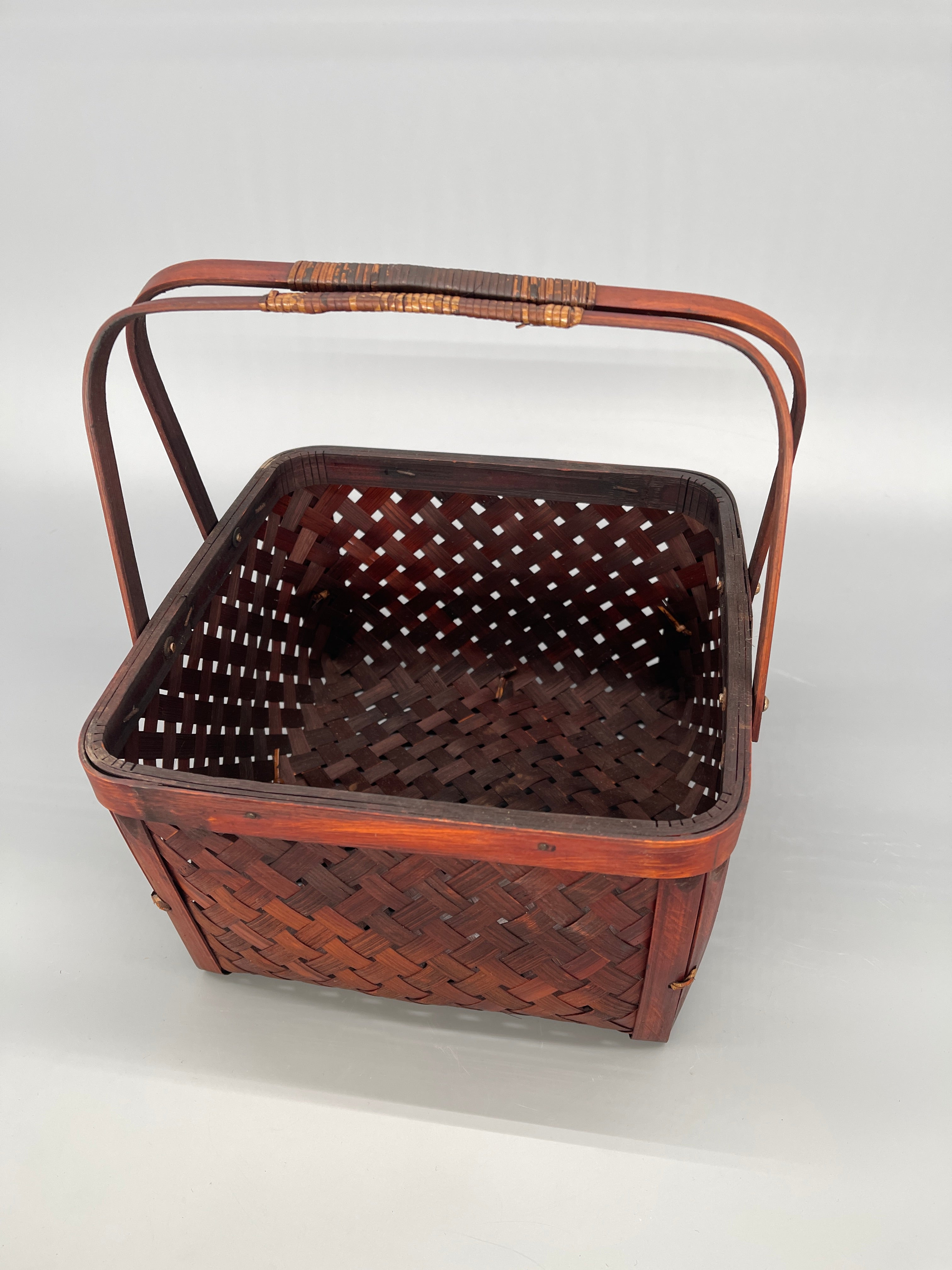 Vintage Japanese Woven Bamboo Basket