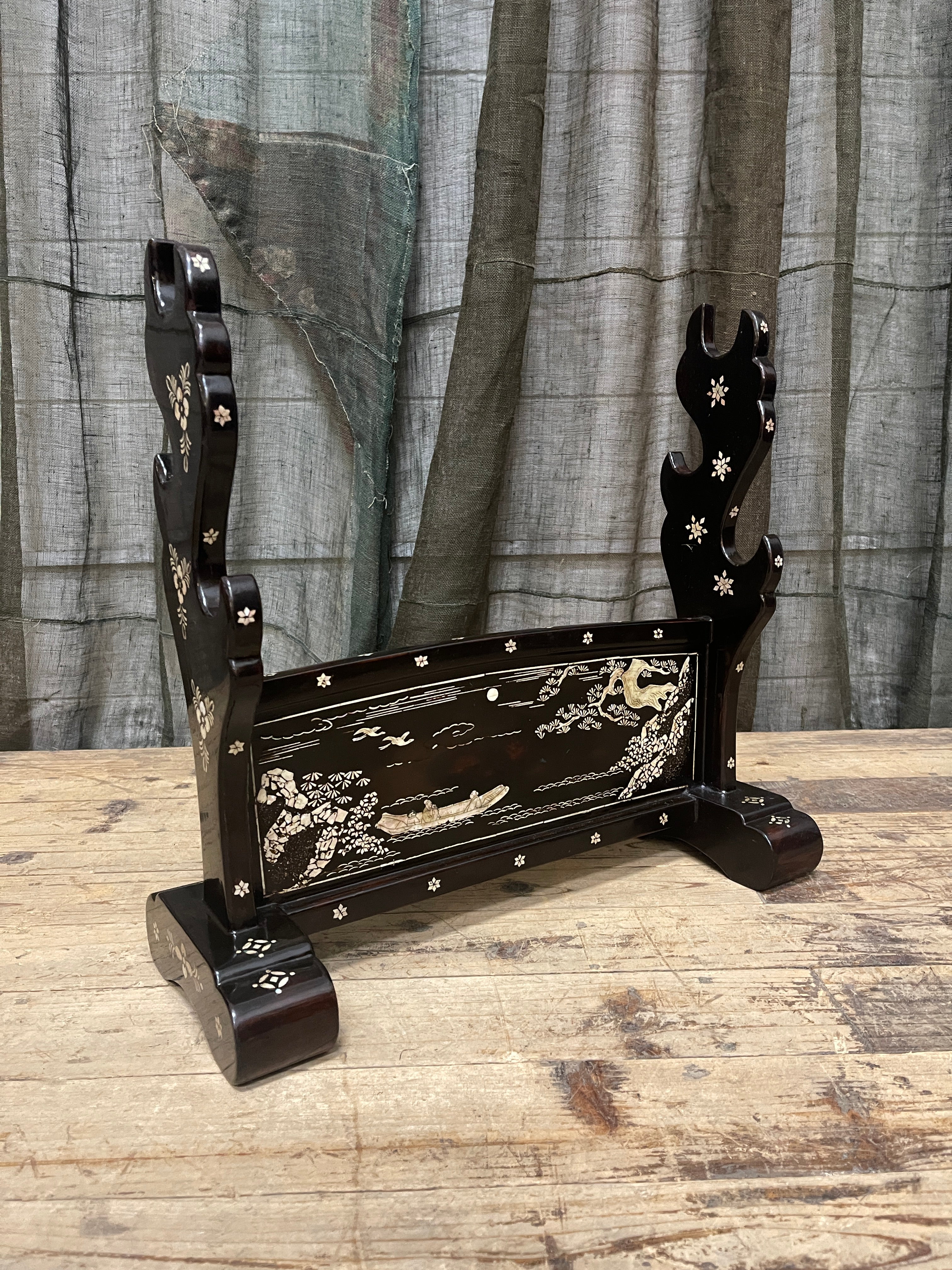 Vintage Japanese Sword Stand | Lacquered