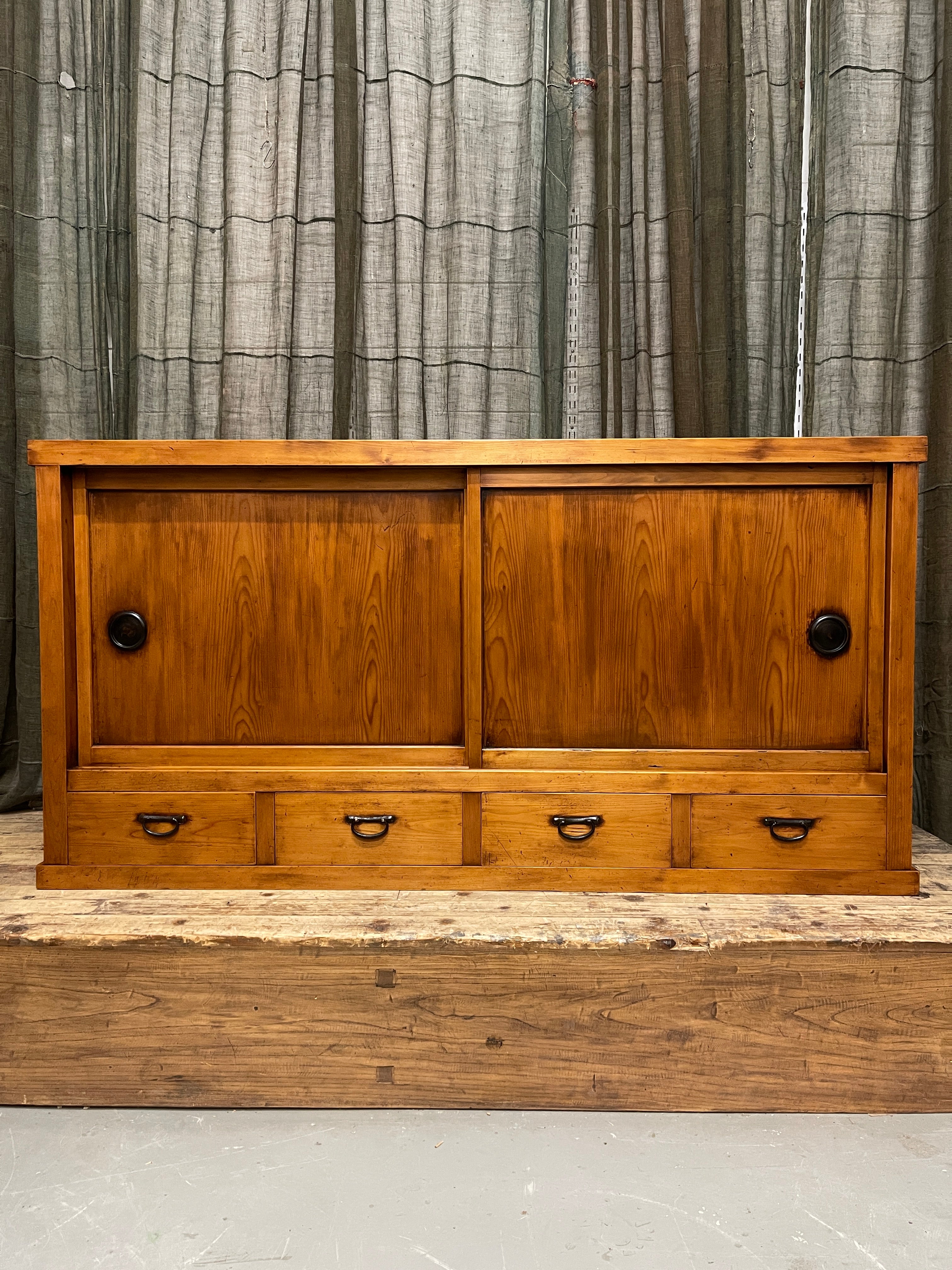 Antique Japanese Sideboard - Cedar & Cypress | Meiji