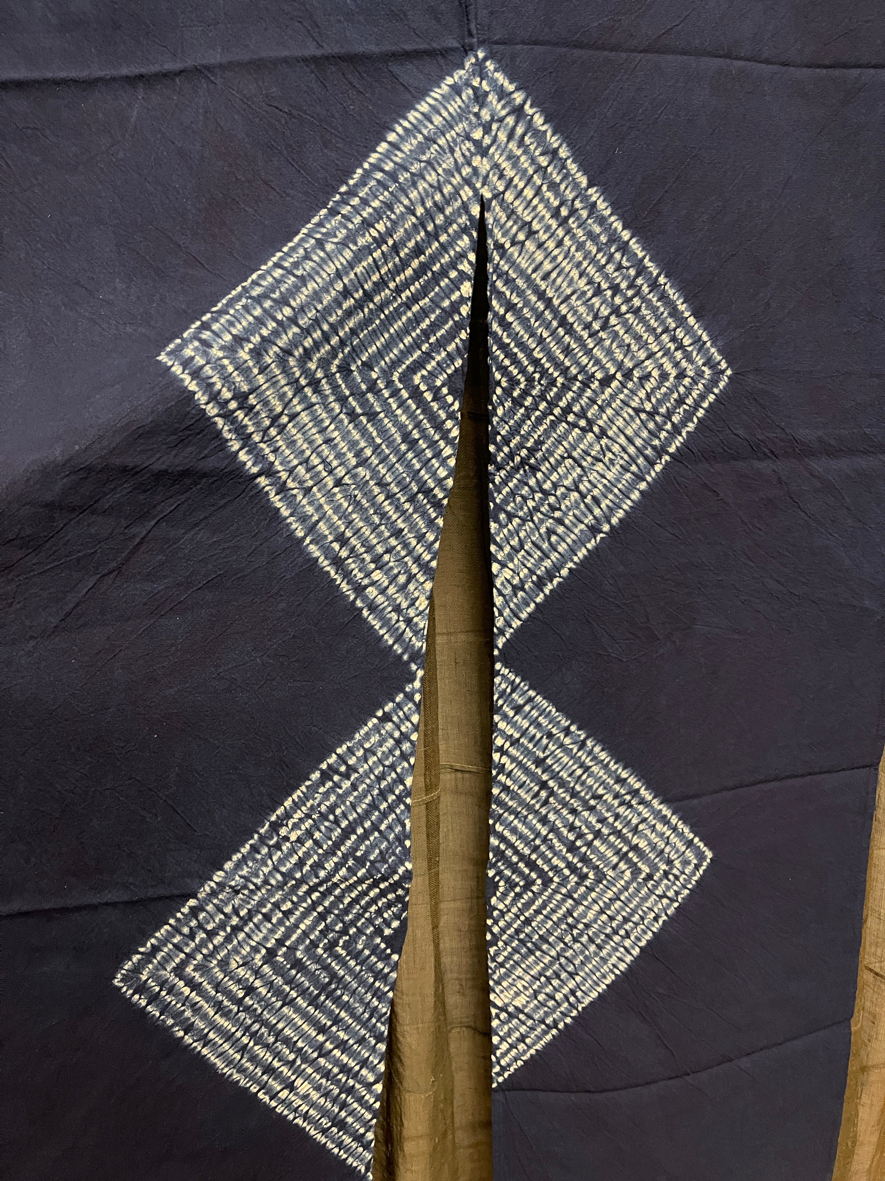 Shibori Indigo Dyed Noren - Cotton & Hemp