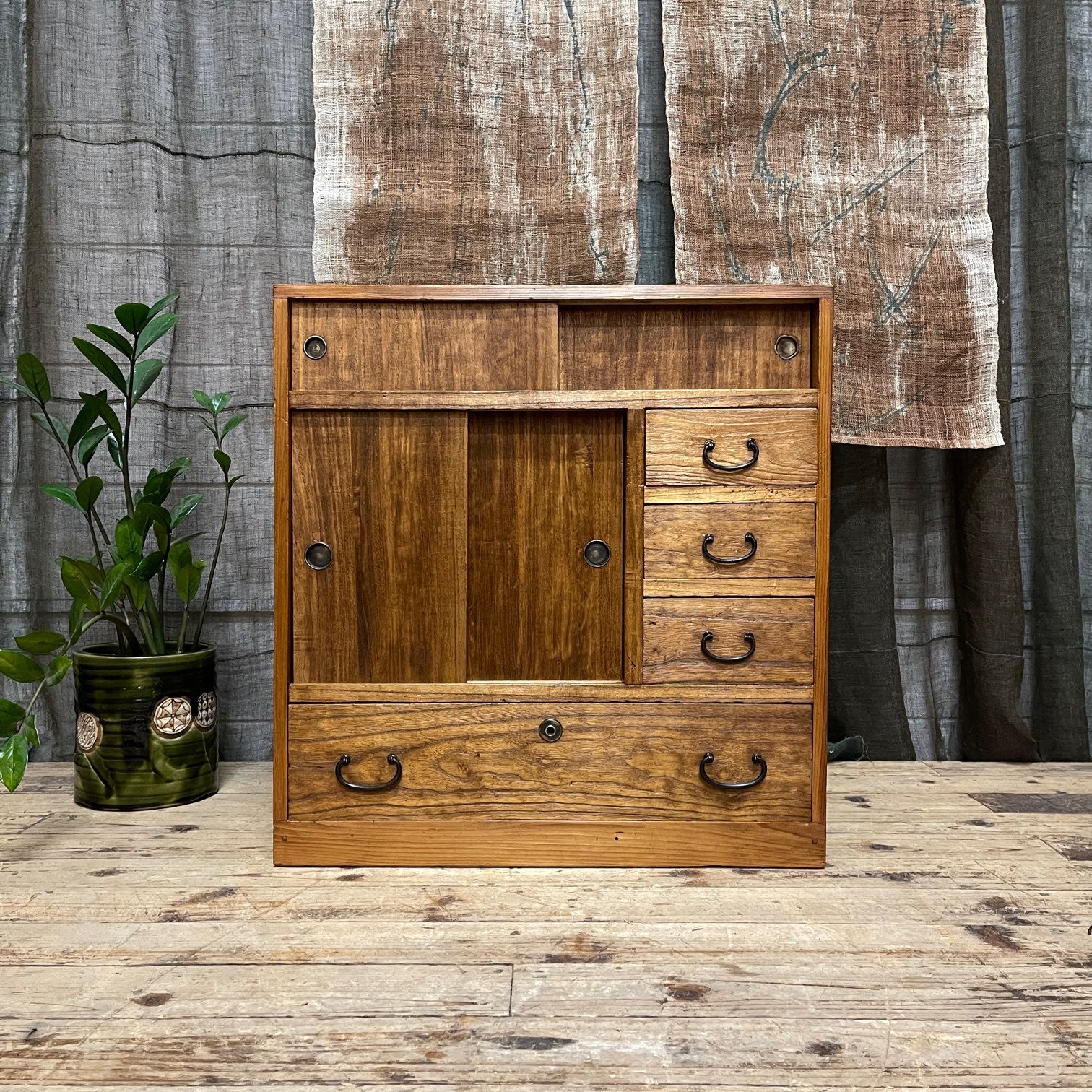 Ko Dansu, Japanese Side Cabinet - Cedar & Paulownia | 1920's
