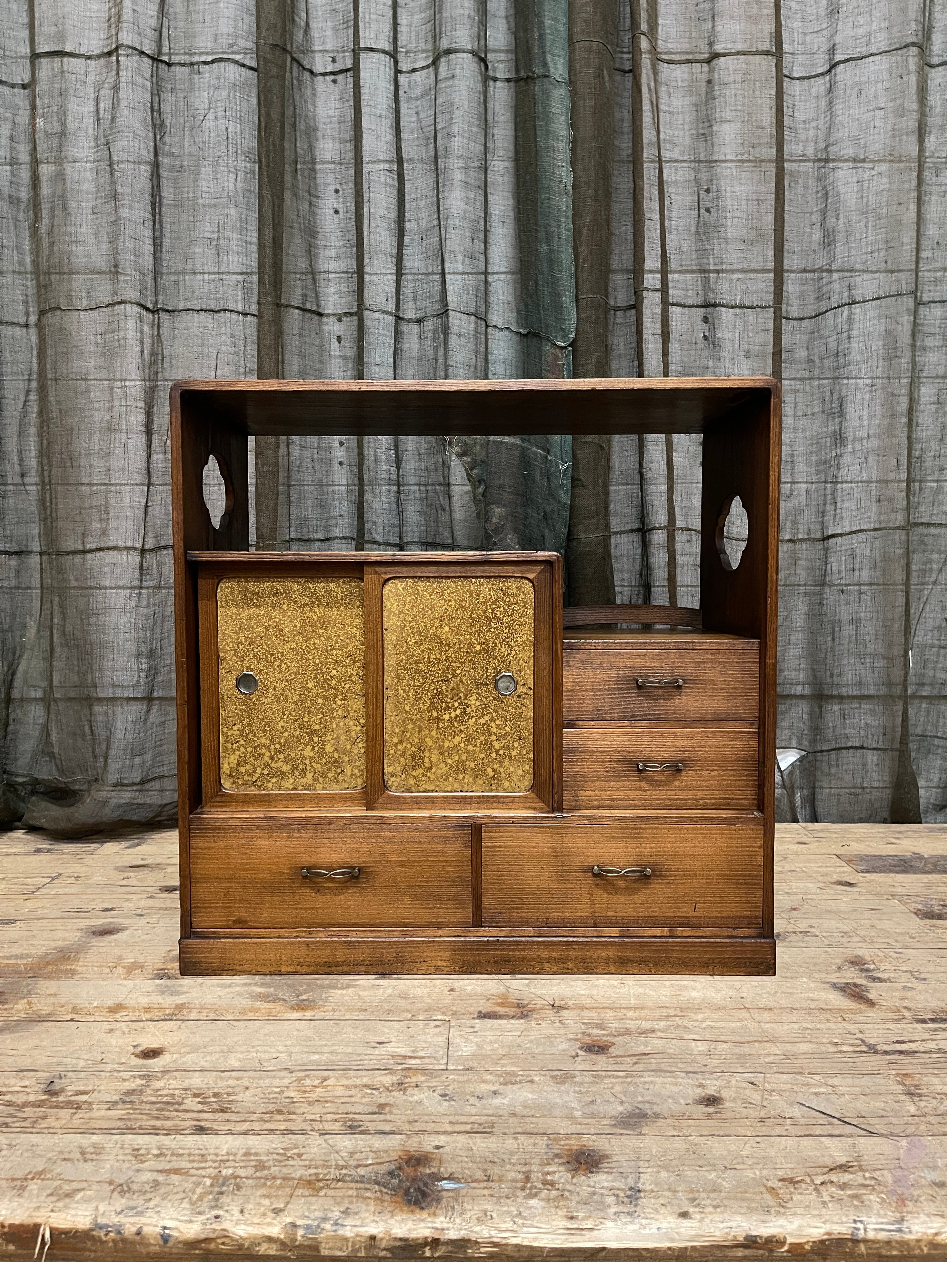 Vintage Japanese Cha Dana, Tea Cabinet - Paulownia | Midcentury