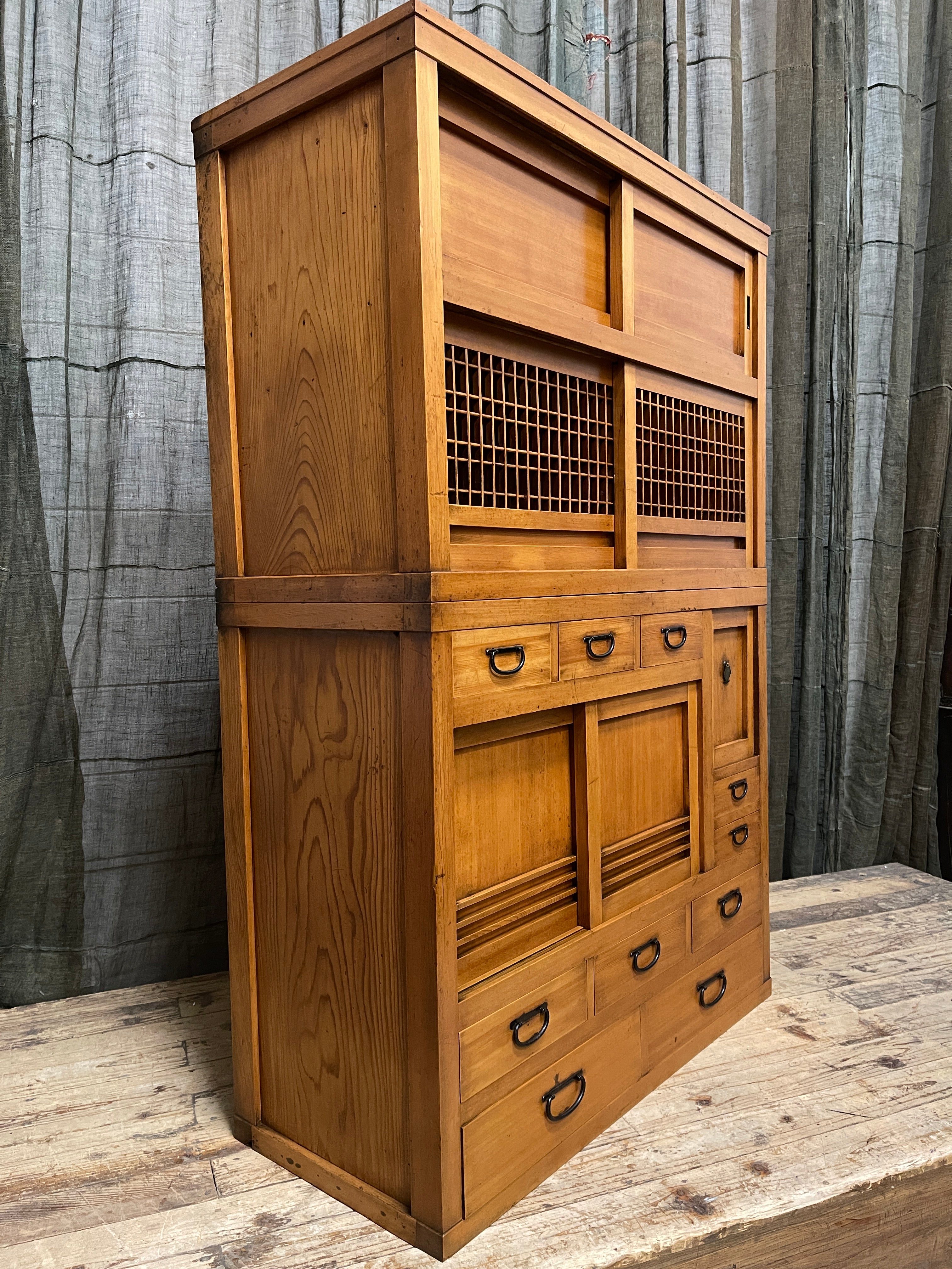 Mizuya, Antique Japanese Kitchen Cabinet - Cedar & Cypress | C.1915