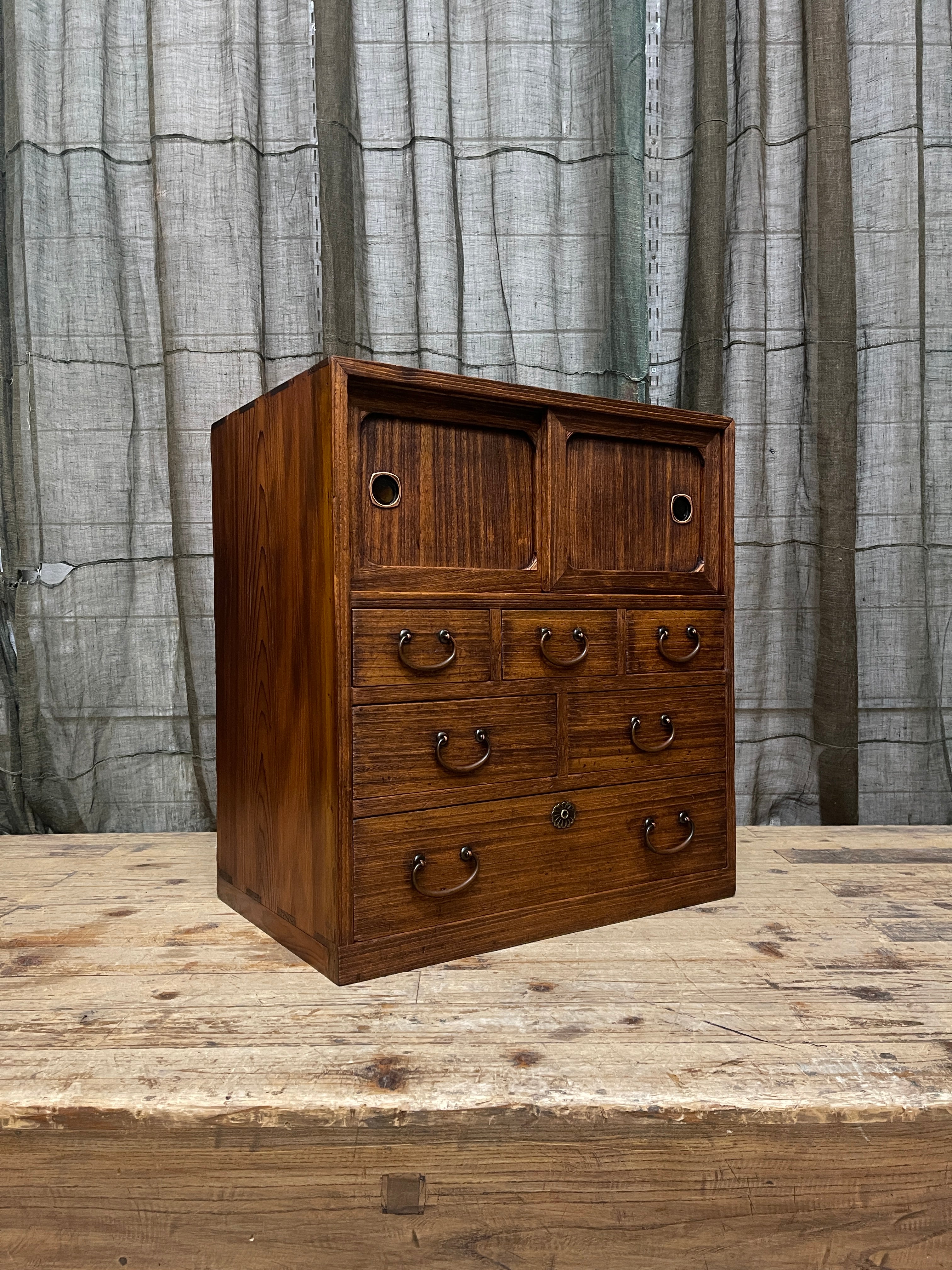 Ko Dansu, Japanese Side Cabinet - Cedar & Paulownia | Taisho